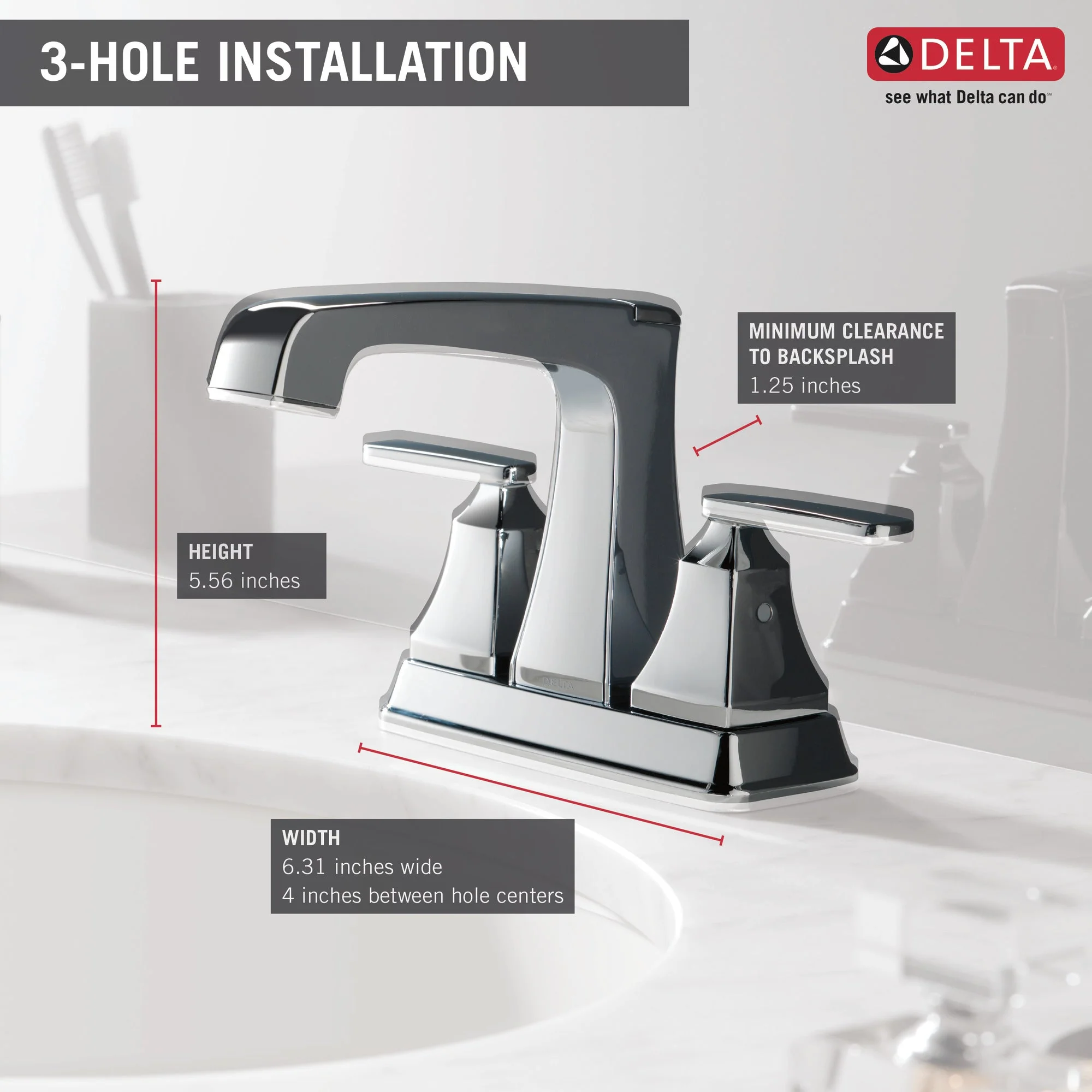Delta Ashlyn:2564 Two Handle Centerset Bathroom Faucet - Image 18