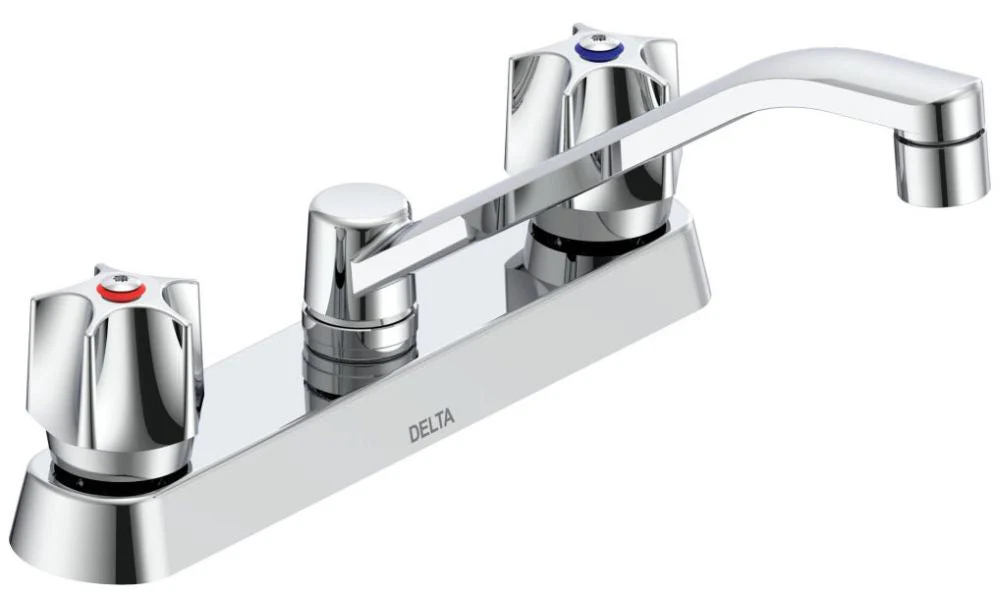 Delta Commercial 26C3:26C3131 Two Handle 8" Cast Deck Mount Faucet - Image 2