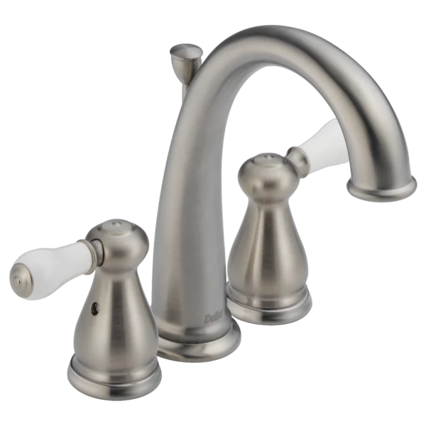 Delta Leland:H277 Porcelain Lever Handle Set - Bathroom - Image 4