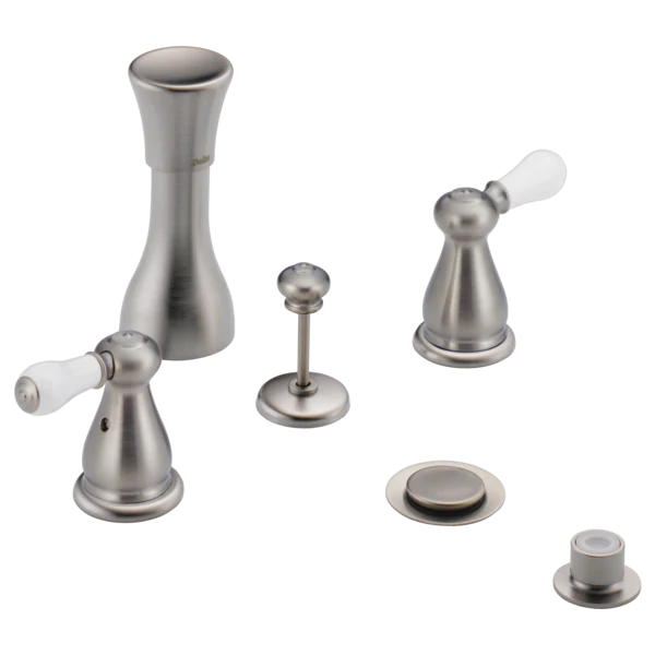 Delta Leland:H277 Porcelain Lever Handle Set - Bathroom - Image 5