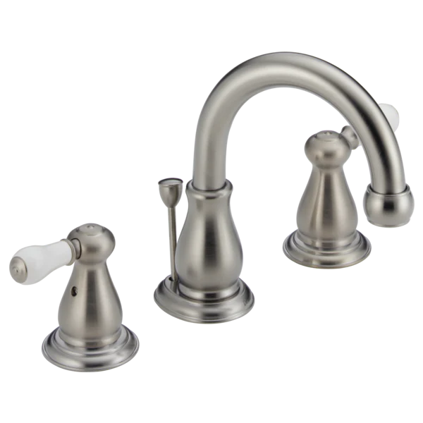 Delta Leland:H277 Porcelain Lever Handle Set - Bathroom - Image 7