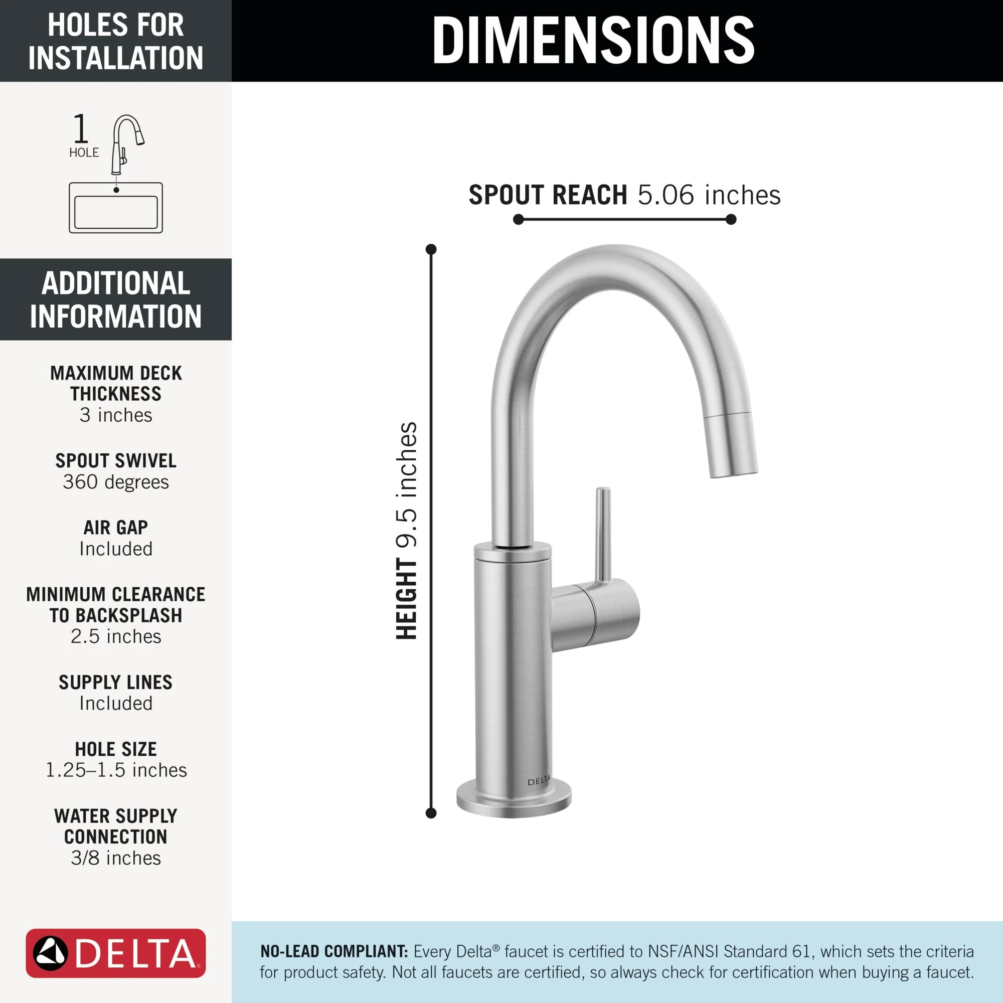 Delta Other: Contemporary Round Beverage Faucet - Image 8