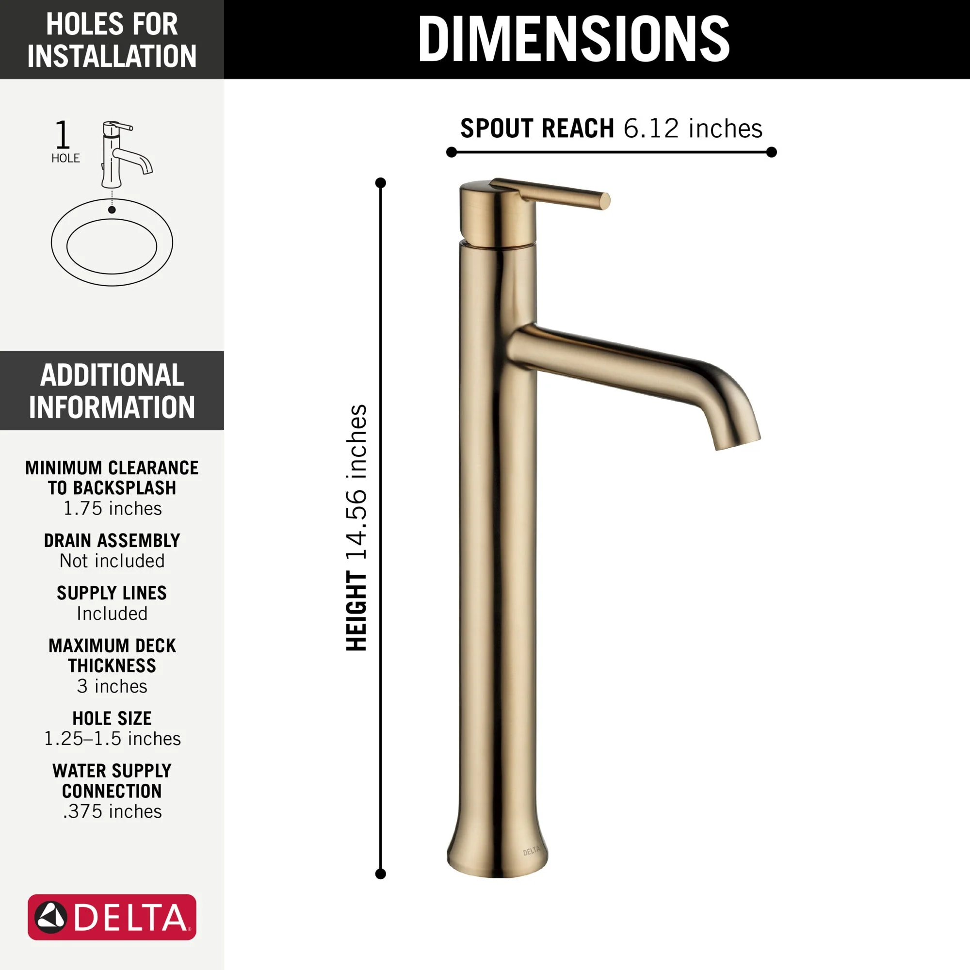 Delta Trinsic:759 Single Handle Vessel Bathroom Faucet - Image 11