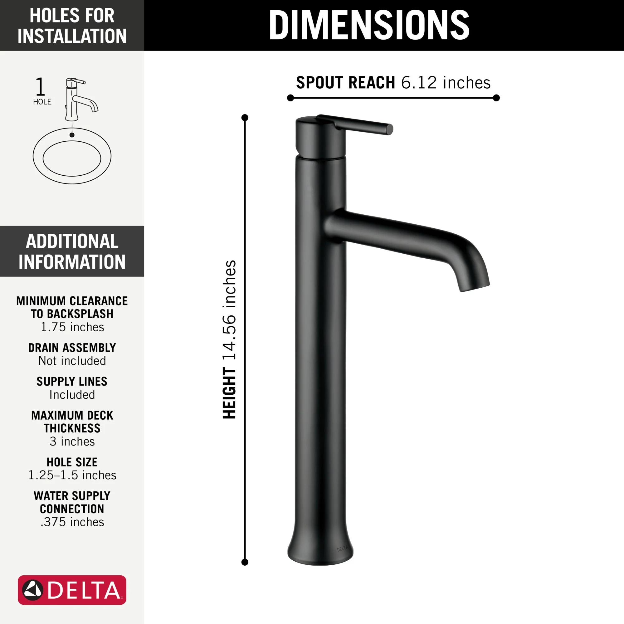 Delta Trinsic:759 Single Handle Vessel Bathroom Faucet - Image 15