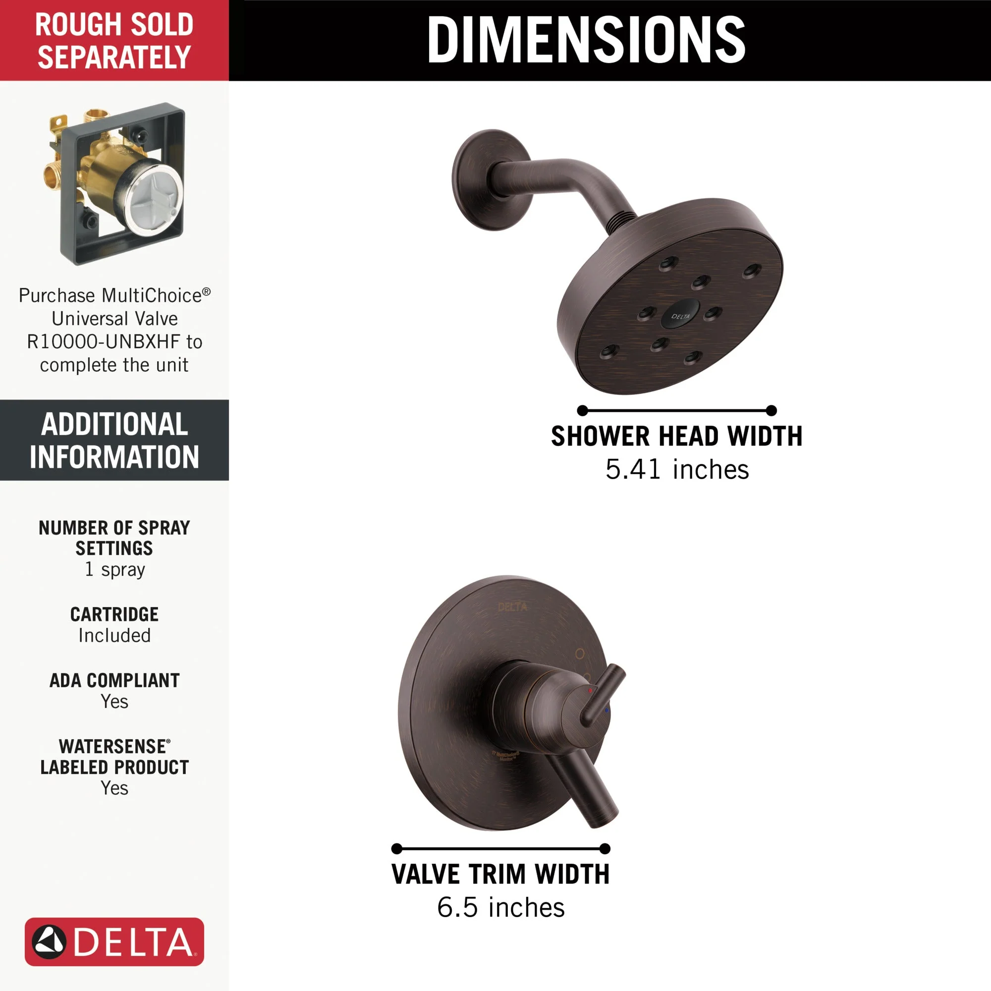 Delta Trinsic:T17259 Monitor 17 Series H2OKinetic Shower Trim - Image 17