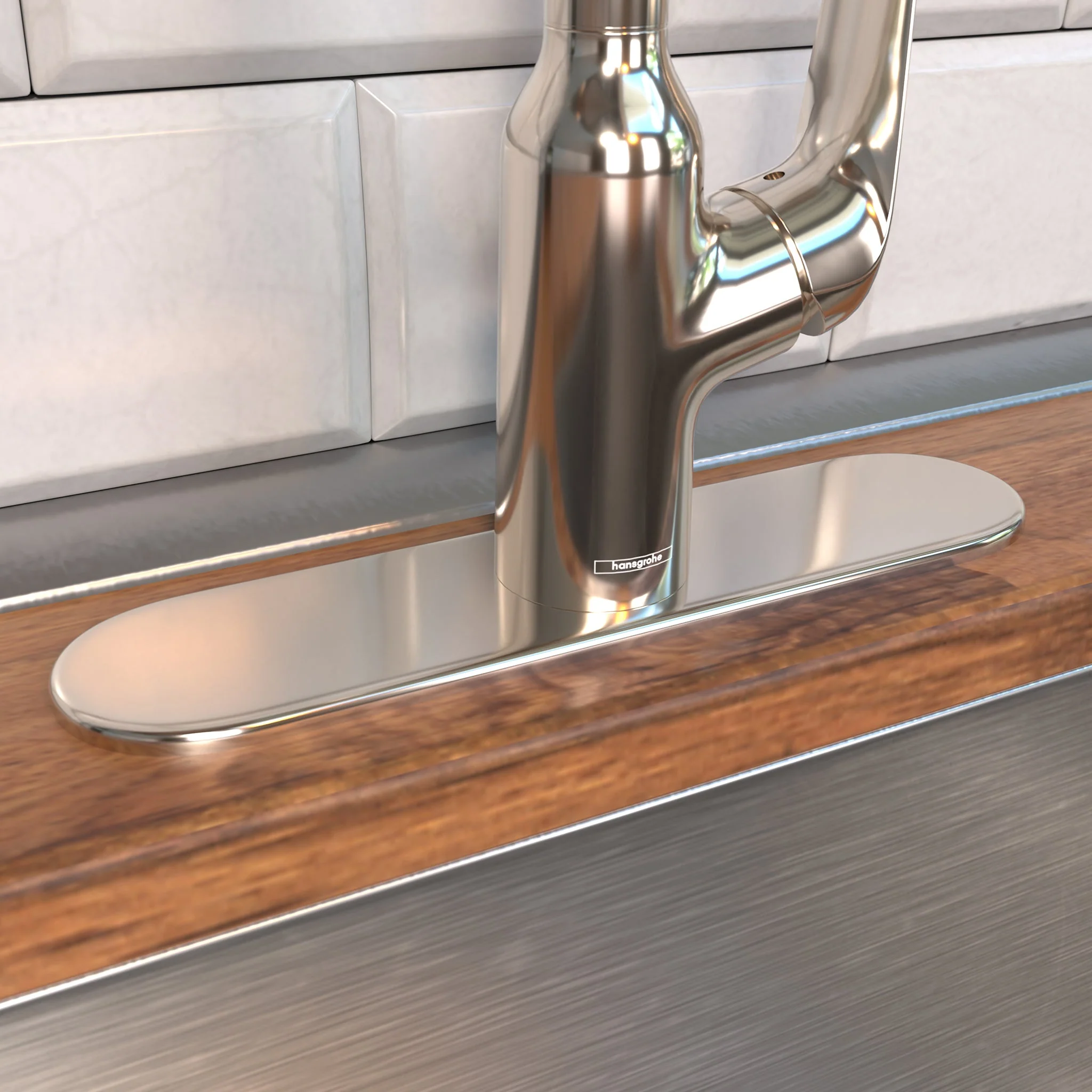 hansgrohe Base Plate for Single-Hole Kitchen Faucets, 10" - Image 9