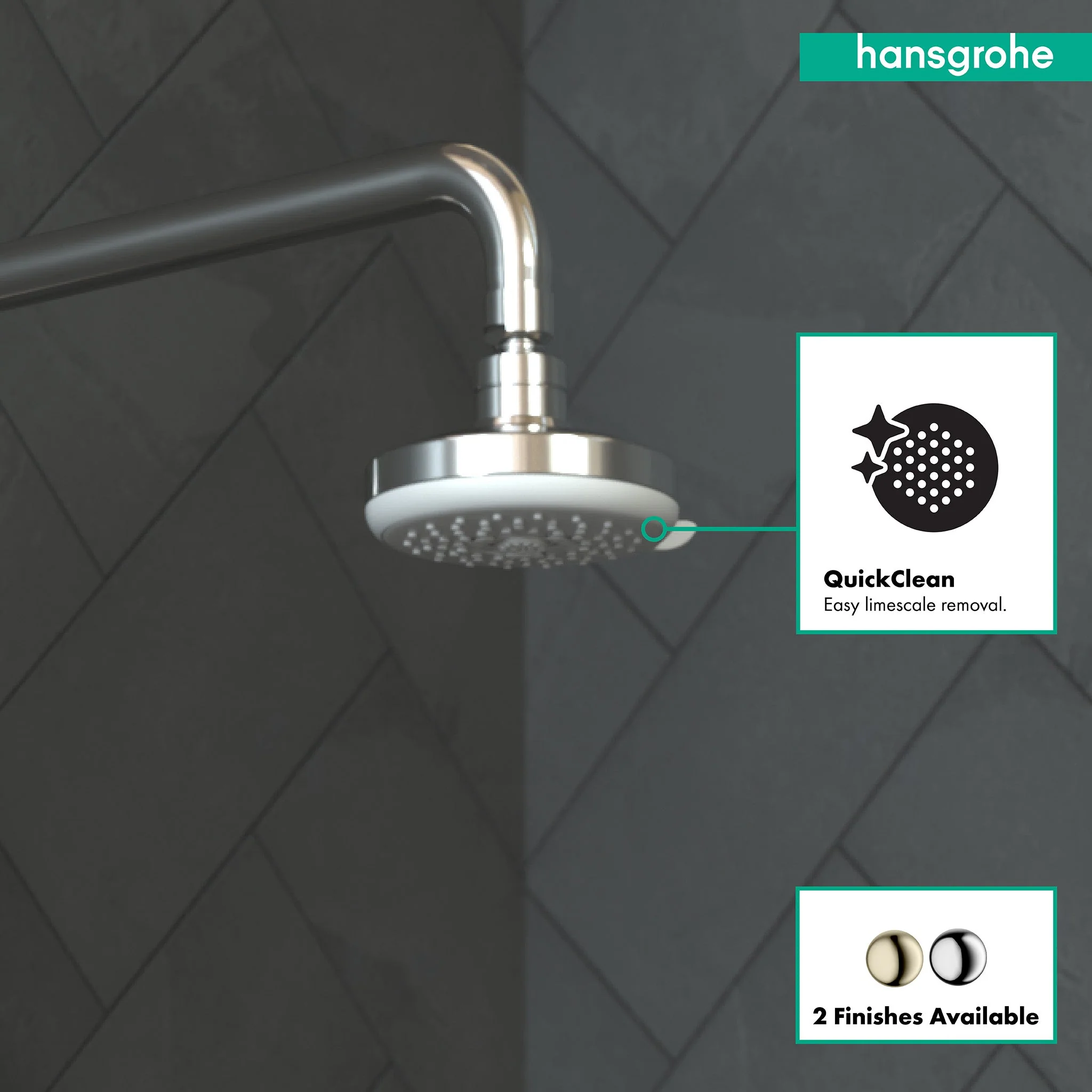 hansgrohe Croma 100 Showerhead E 3-Jet, 2.5 GPM - Image 5