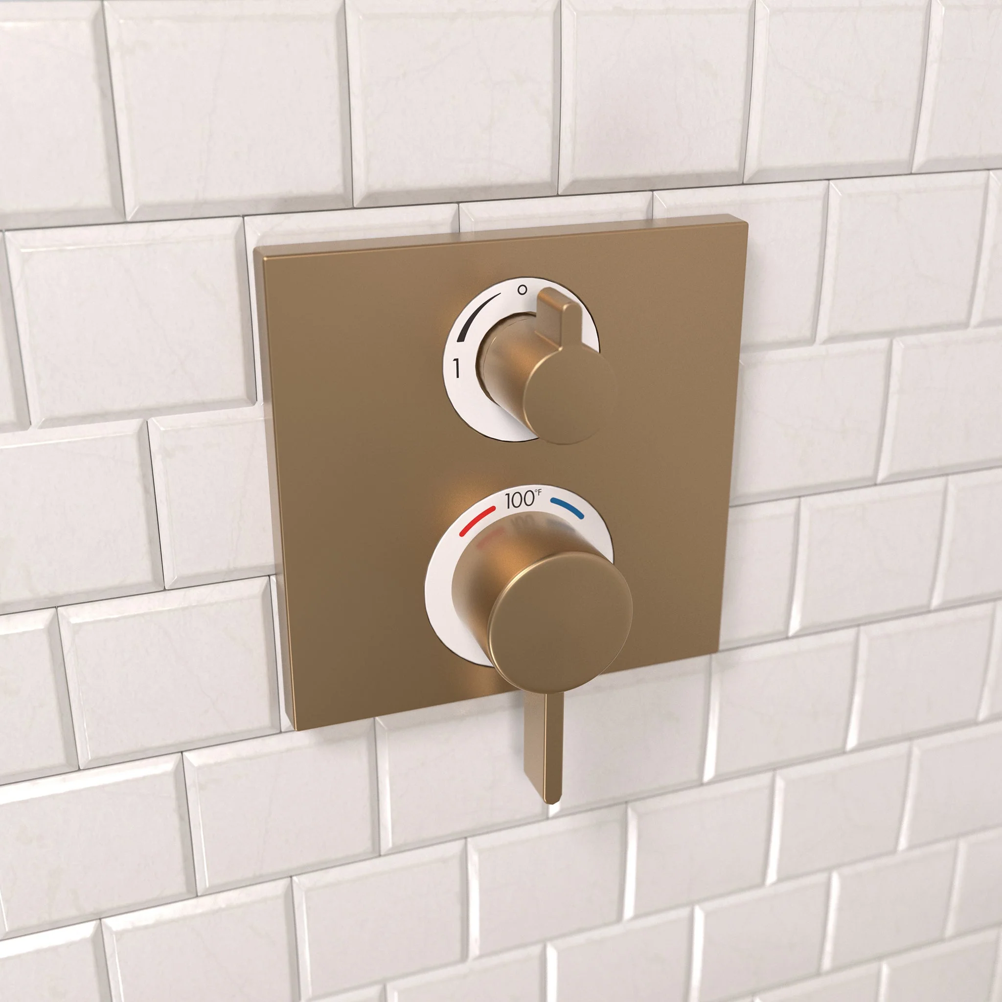 hansgrohe Ecostat Square Thermostatic Trim with Volume Control and Diverter - Image 12
