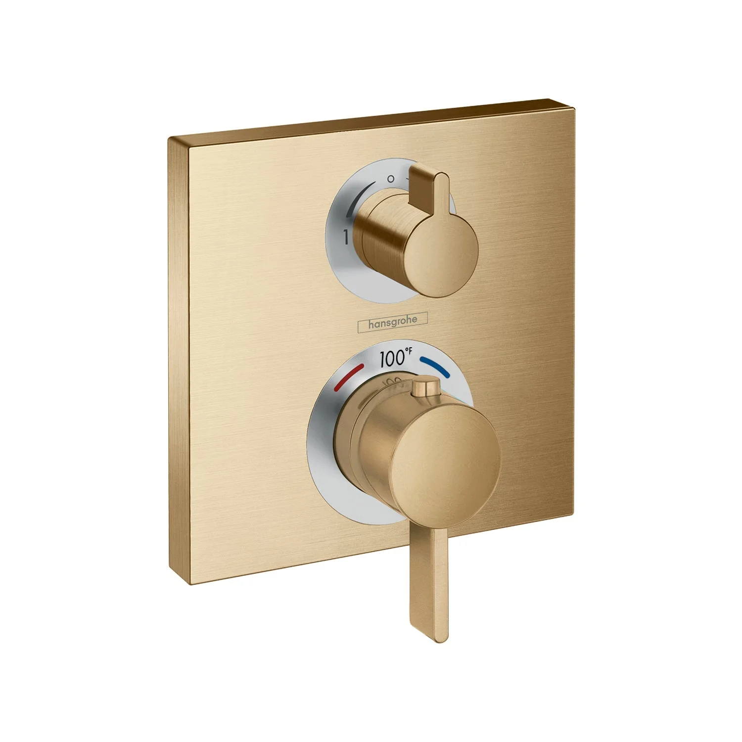 hansgrohe Ecostat Square Thermostatic Trim with Volume Control and Diverter - Image 2