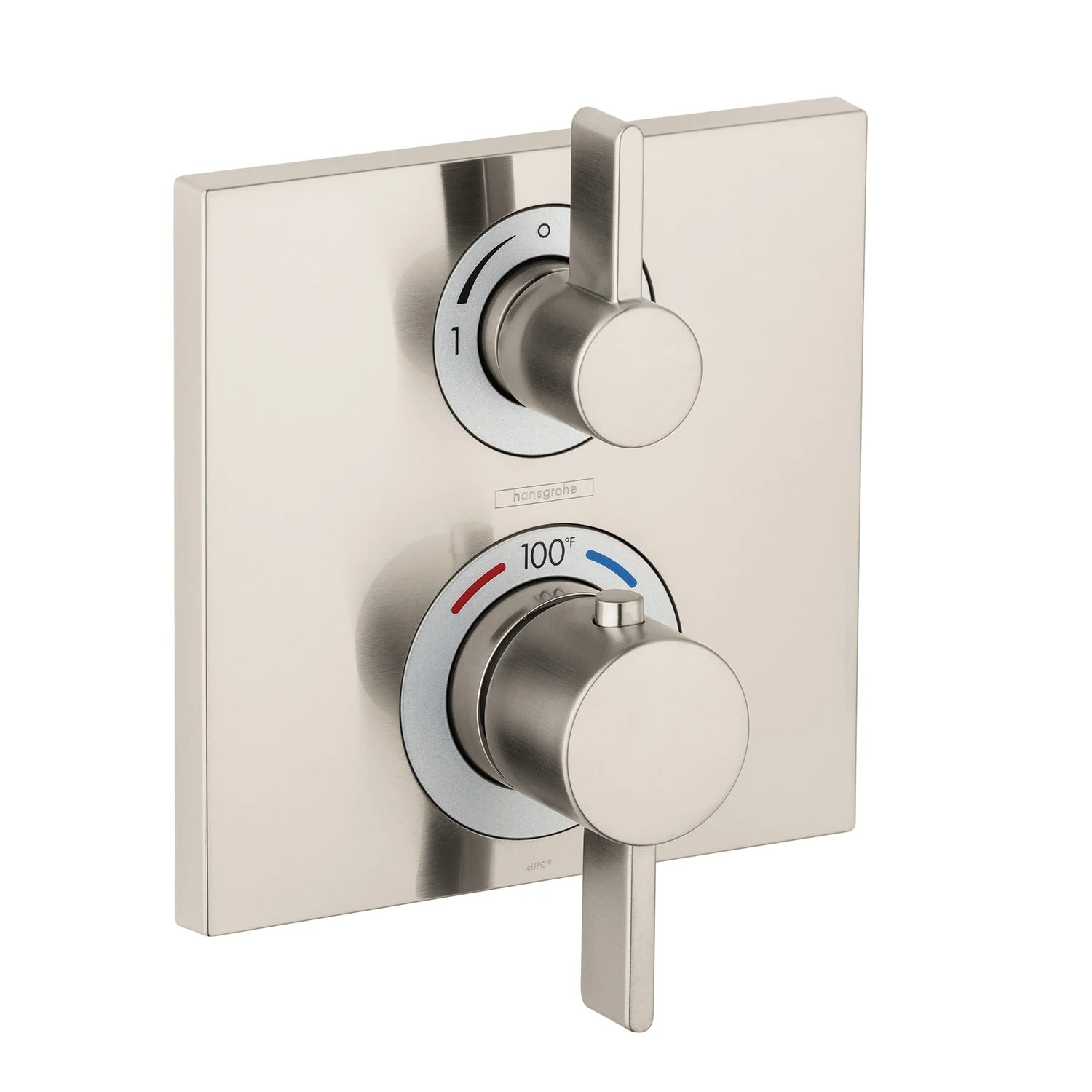 hansgrohe Ecostat Square Thermostatic Trim with Volume Control and Diverter - Image 27