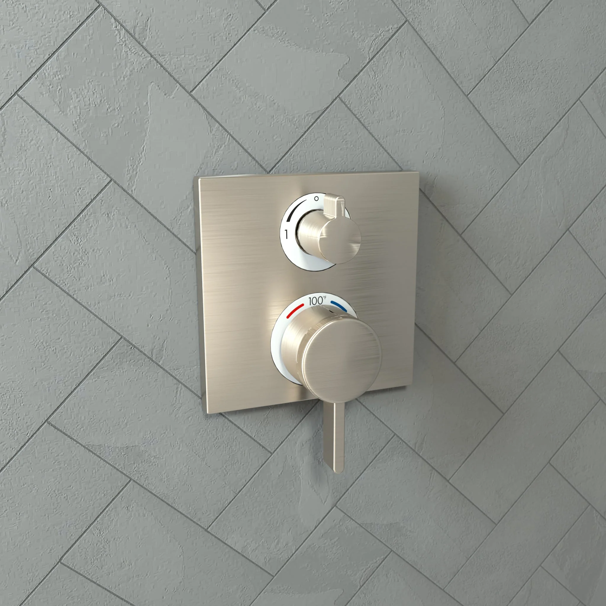 hansgrohe Ecostat Square Thermostatic Trim with Volume Control and Diverter - Image 28