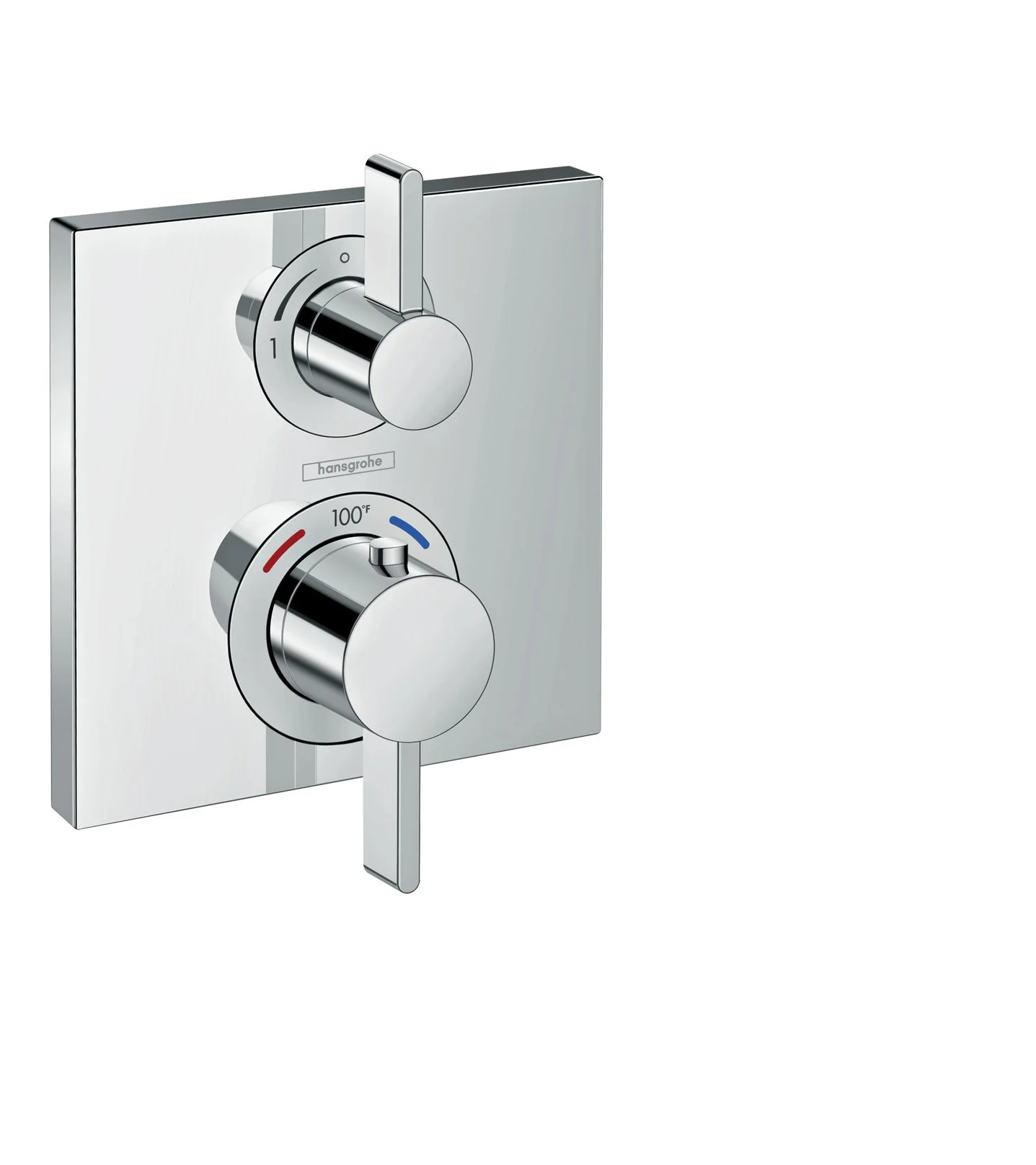 hansgrohe Ecostat Square Thermostatic Trim with Volume Control and Diverter - Image 7