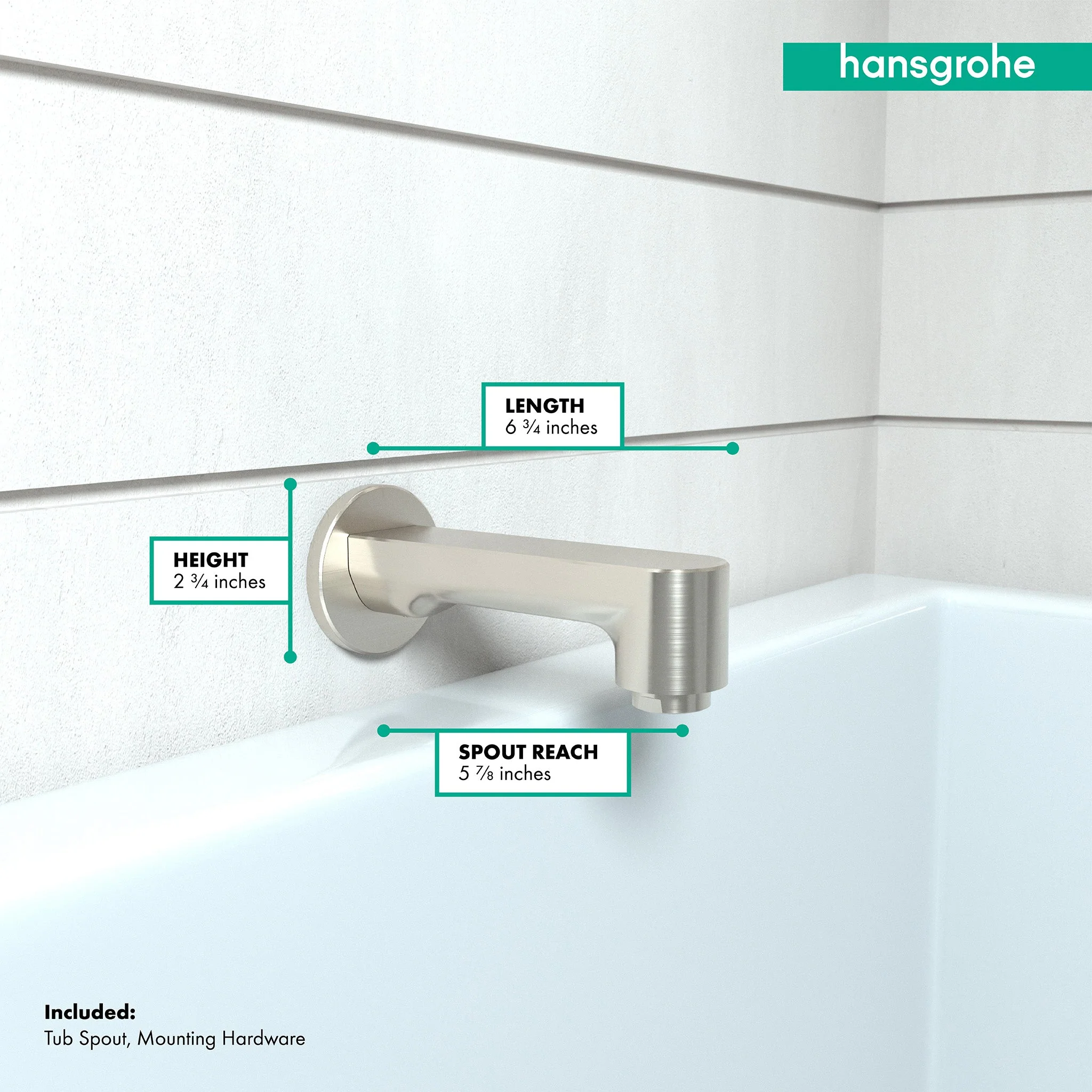 hansgrohe Metris S Tub Spout - Image 10