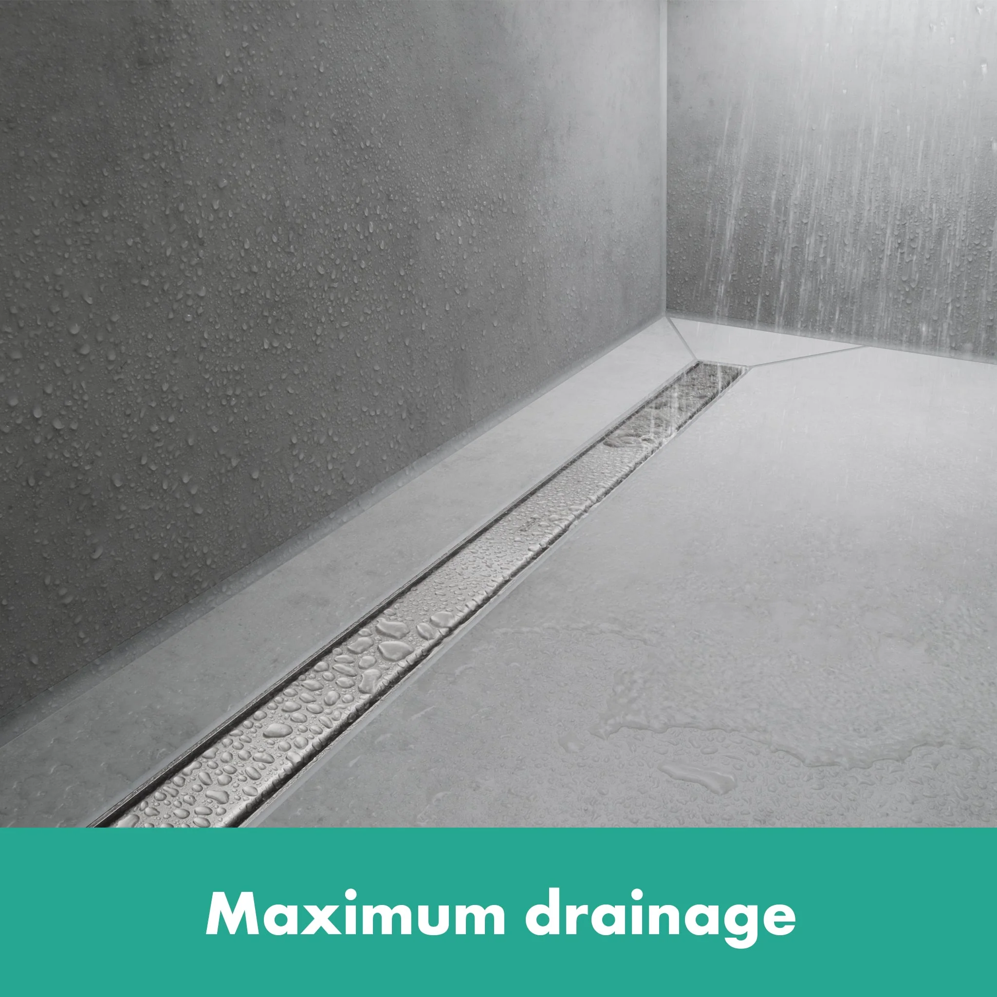 hansgrohe RainDrain Rock Trim Flex 39 3/8" Cut to Size and Tileable - Image 6