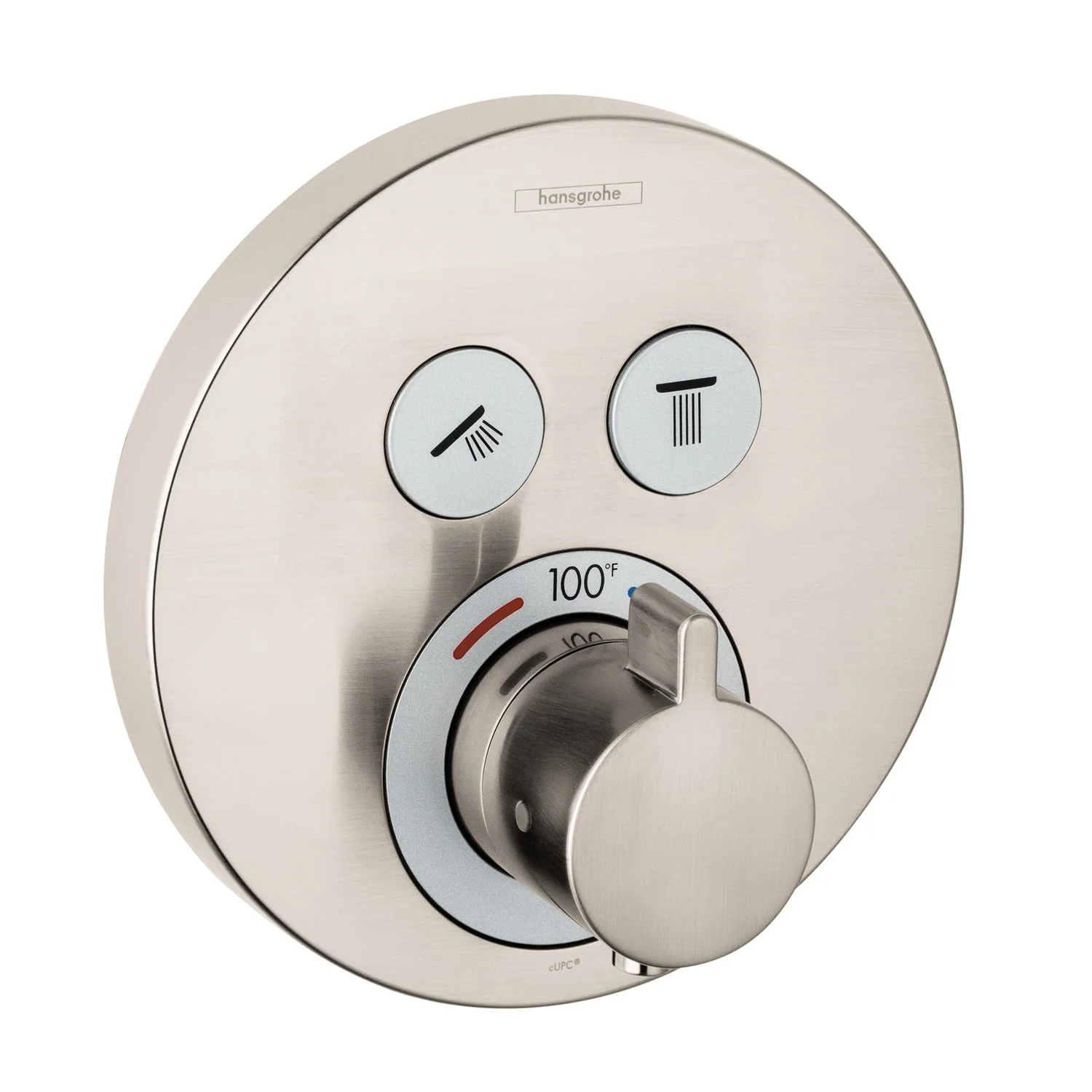 hansgrohe ShowerSelect S Thermostatic Trim for 2 Functions, Round - Image 12