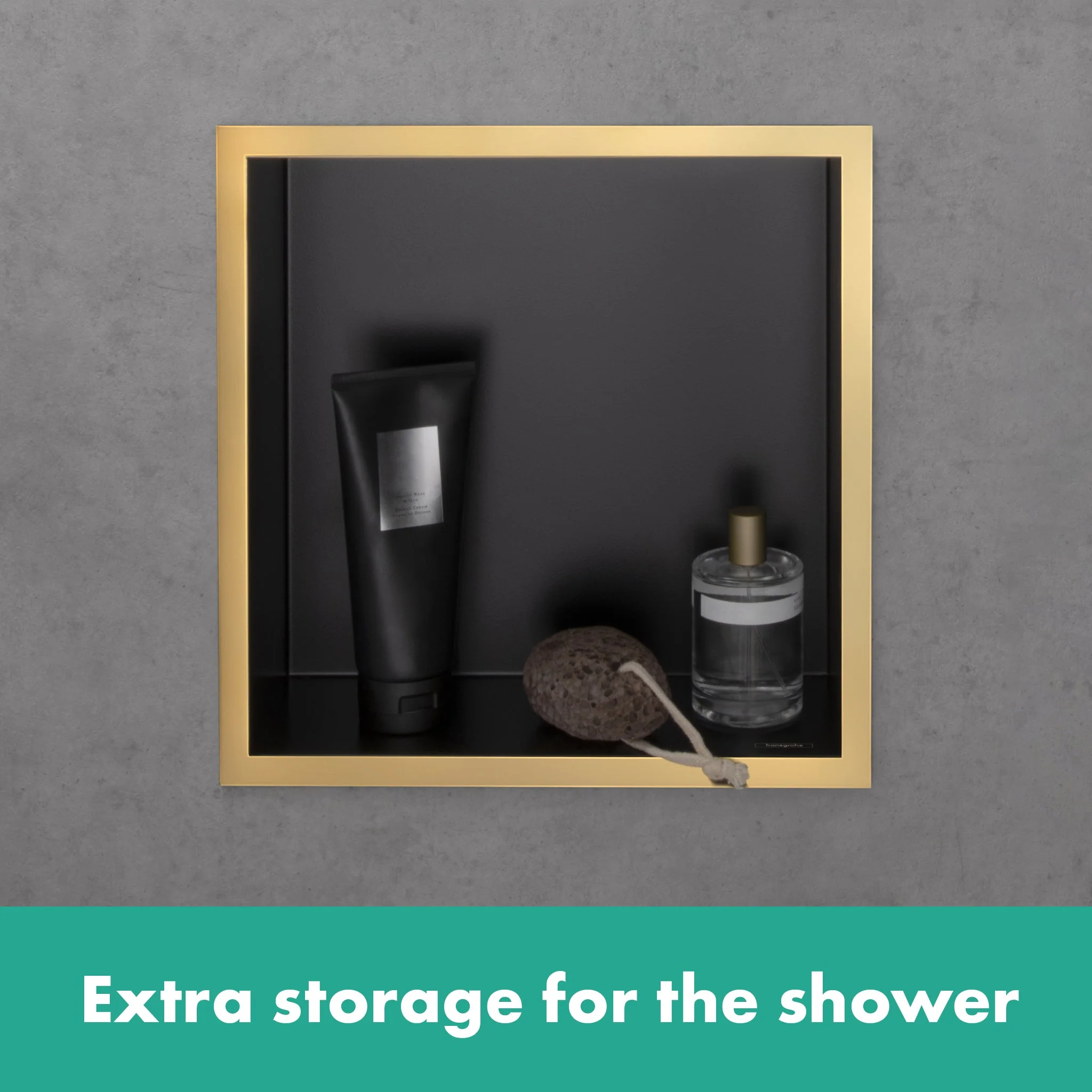 hansgrohe XtraStoris Individual Wall Niche Brushed Stainless Steel with Design Frame 12"x 12"x 4" - Image 34