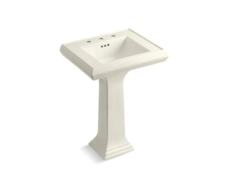 KOHLER 2238-8 Memoirs Classic 24" pedestal bathroom sink with 8" widespread faucet holes - Image 6