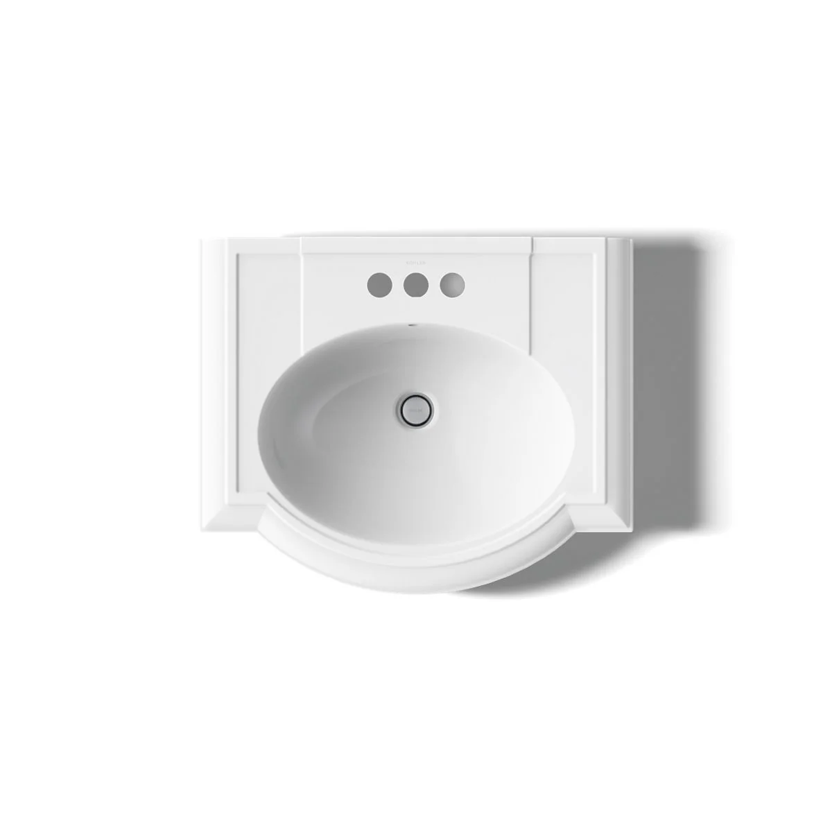KOHLER 2286-4 Devonshire 24" pedestal bathroom sink with 4" centerset faucet holes - Image 19