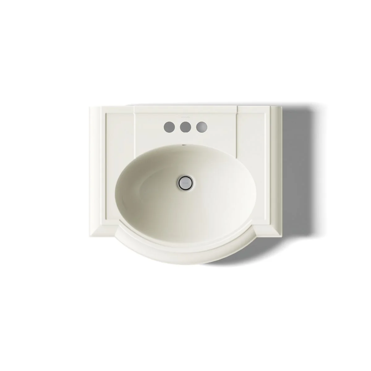 KOHLER 2286-4 Devonshire 24" pedestal bathroom sink with 4" centerset faucet holes - Image 9