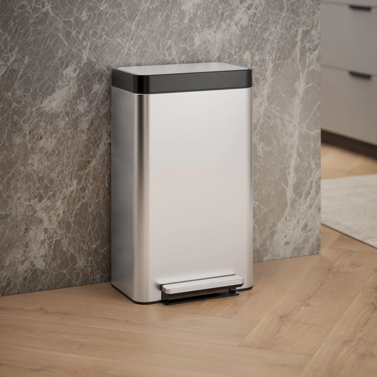 KOHLER K-20941 8-gallon loft stainless steel step trash can - Image 5