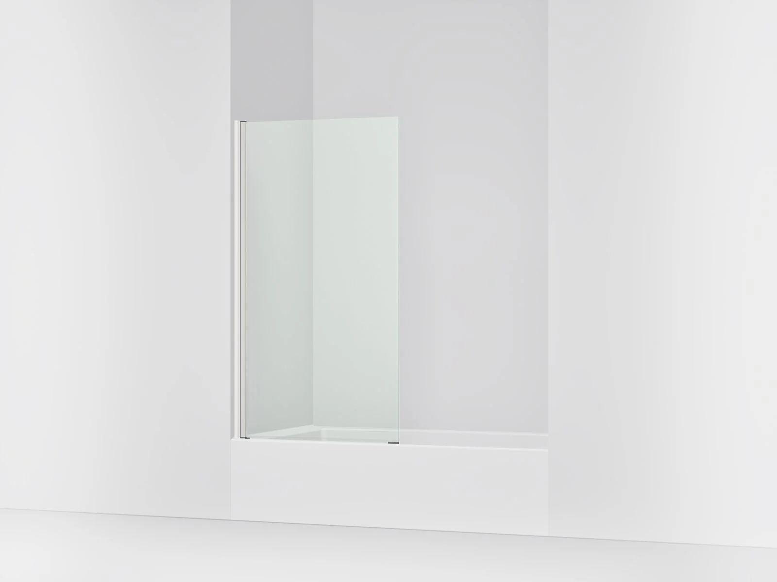 KOHLER K-707105-L Aerie Bath screen, 56-15/16" x 32" W with 1/4" thick Crystal Clear glass and square corner - Image 2