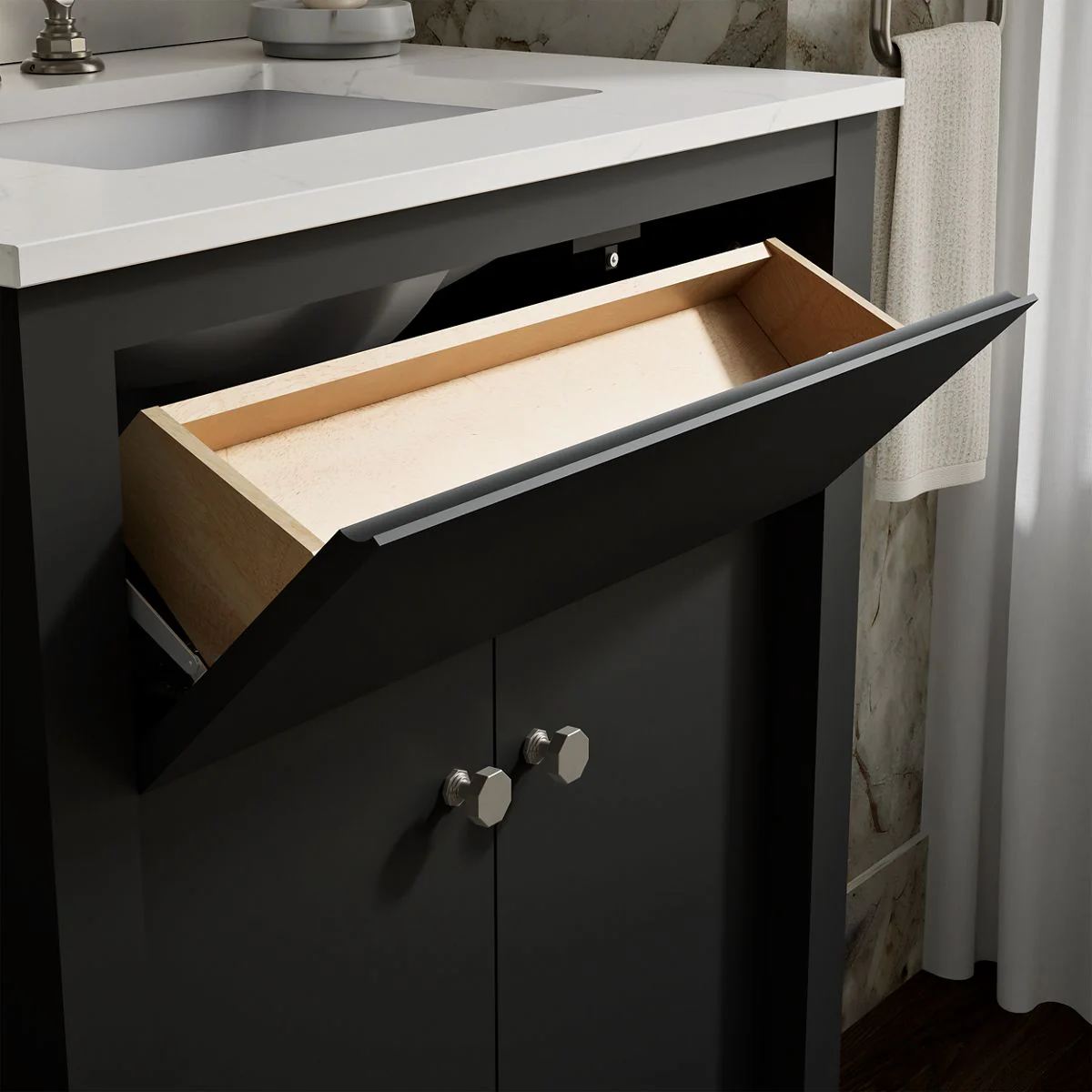 KOHLER Alouette™ 30" bathroom vanity cabinet with sink and quartz top - Image 6