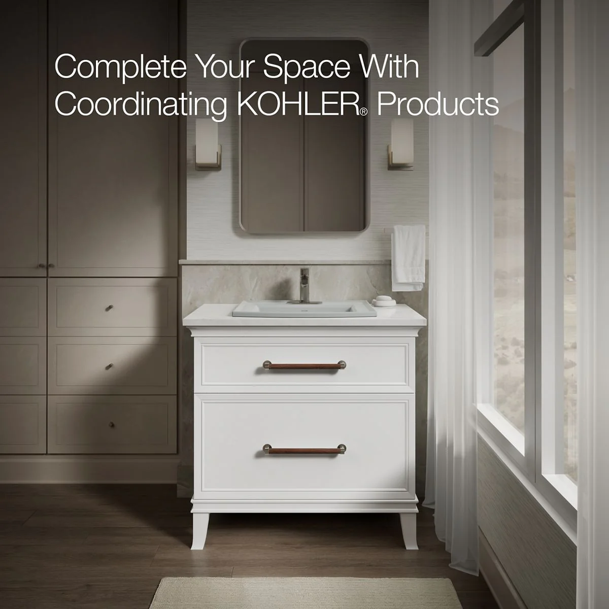 KOHLER Archer 22-3/4" rectangular drop-in bathroom sink - Image 14