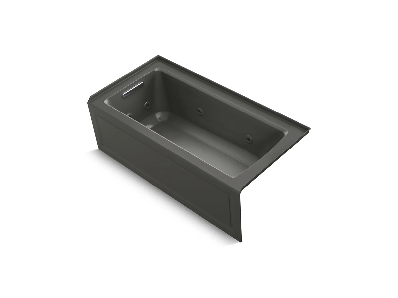 KOHLER K-1947-HLA Archer 60" x 30" alcove heated whirlpool bath, left drain - Image 2