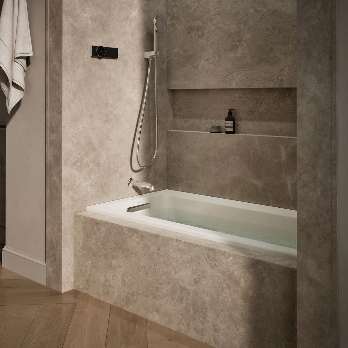 KOHLER K-1947-L Archer 60" x 30" alcove whirlpool bath, left drain - Image 24