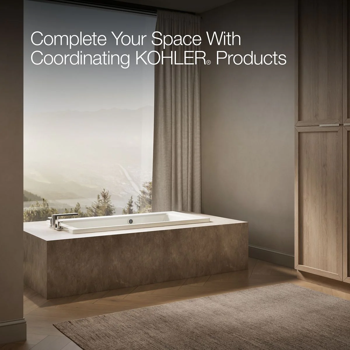KOHLER K-1946-W1 Archer 60" x 30" drop-in bath with Bask heated surface - Image 15