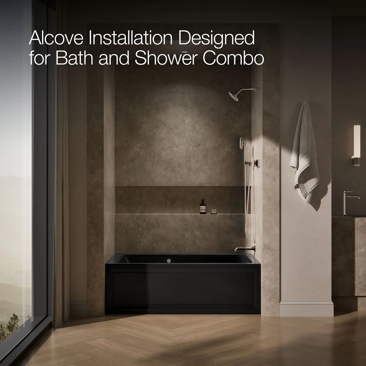 KOHLER K-1122-GHRAW Archer 60" x 32" alcove Heated BubbleMassage air bath with Bask heated surface, right drain - Image 13