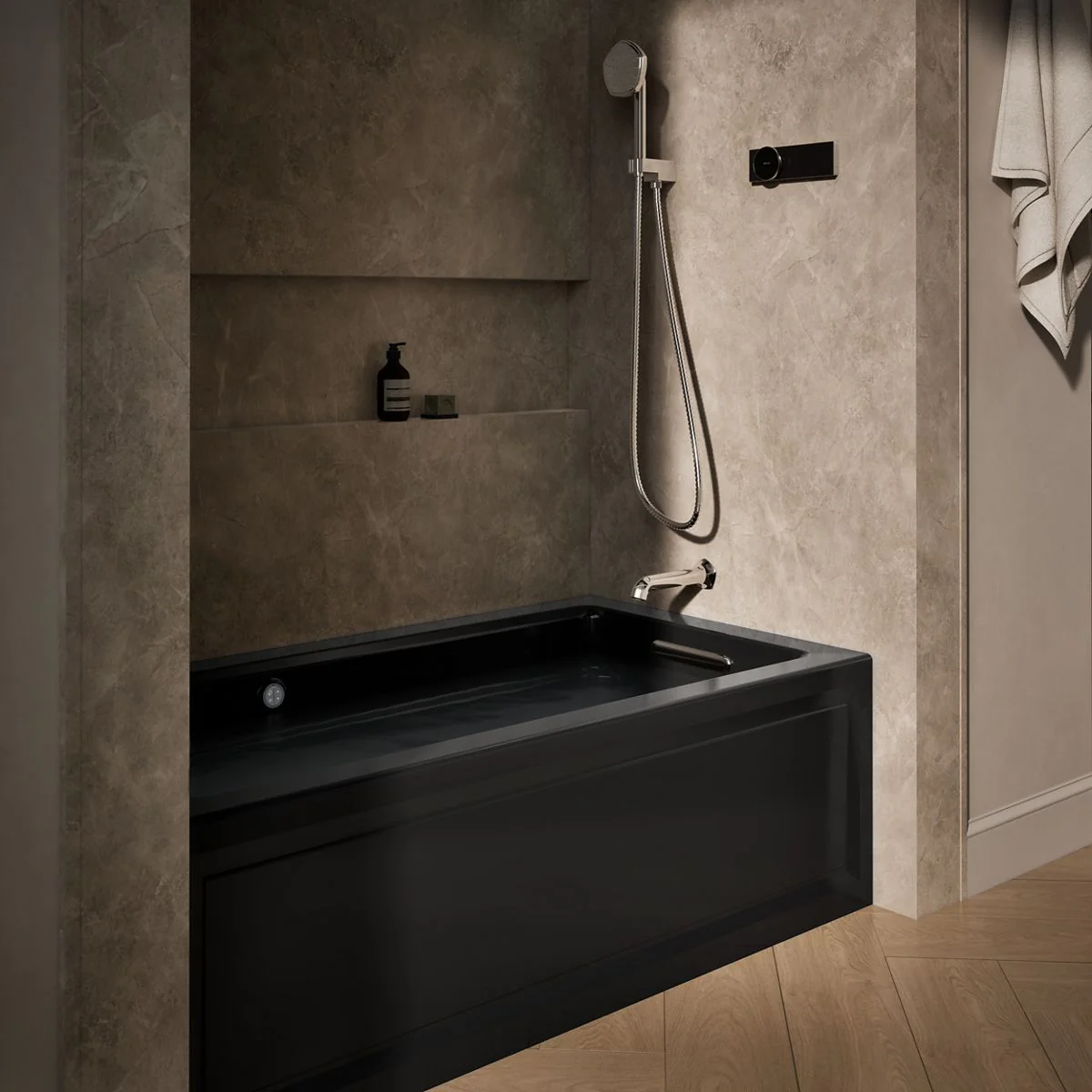 KOHLER K-1122-GHRAW Archer 60" x 32" alcove Heated BubbleMassage air bath with Bask heated surface, right drain - Image 14