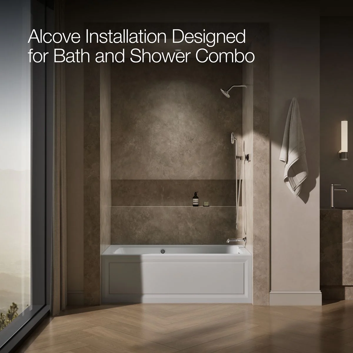 KOHLER K-1122-GHRAW Archer 60" x 32" alcove Heated BubbleMassage air bath with Bask heated surface, right drain - Image 18