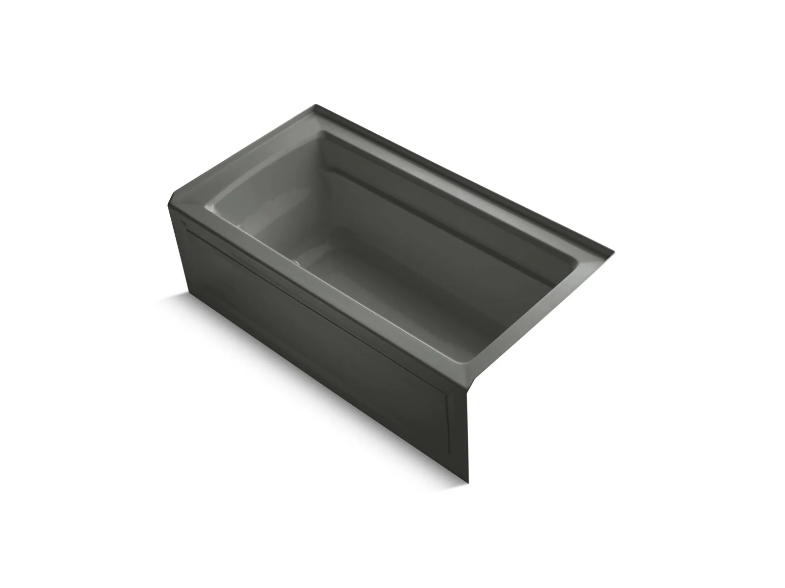 KOHLER K-1122-GHRAW Archer 60" x 32" alcove Heated BubbleMassage air bath with Bask heated surface, right drain - Image 2