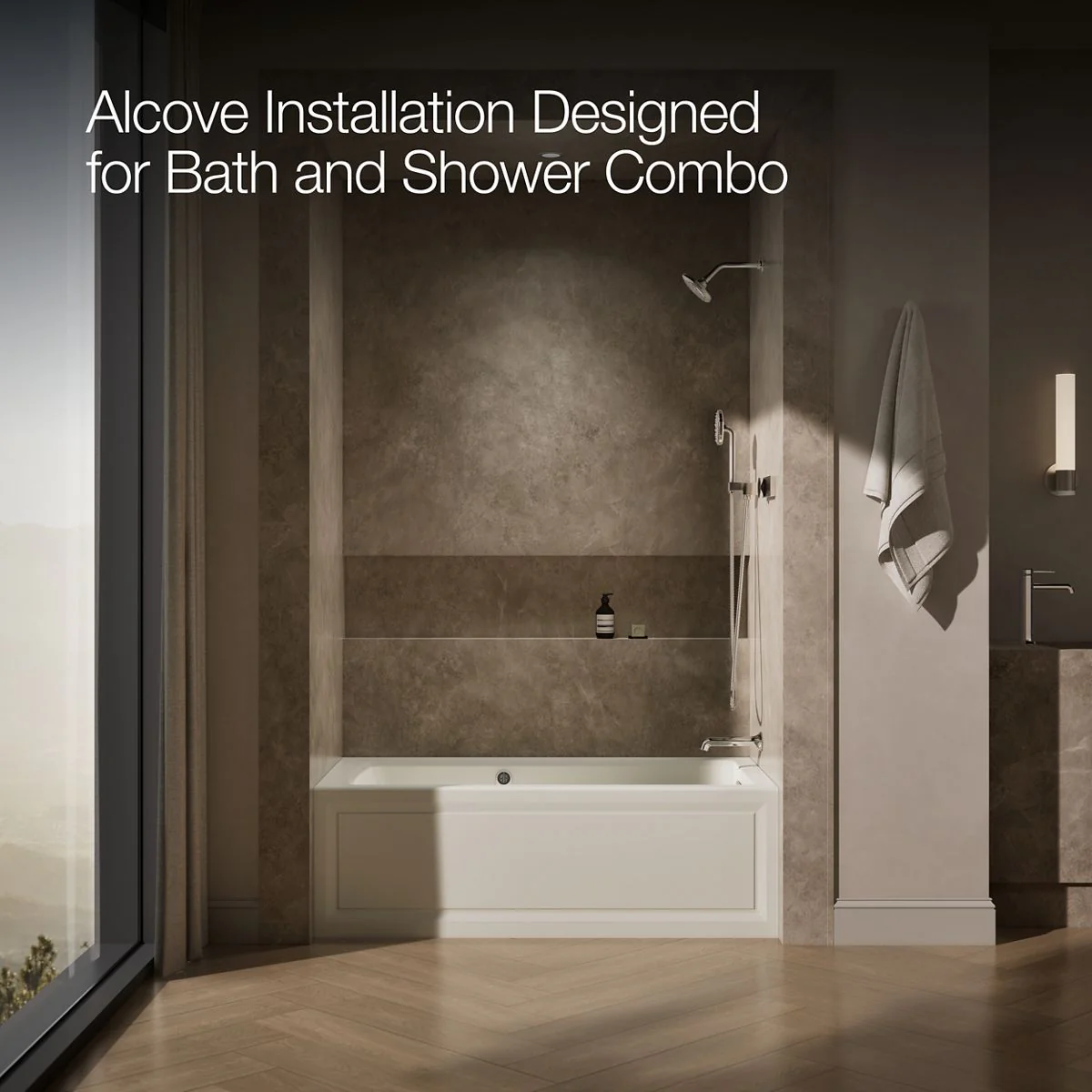 KOHLER K-1122-GHRAW Archer 60" x 32" alcove Heated BubbleMassage air bath with Bask heated surface, right drain - Image 23