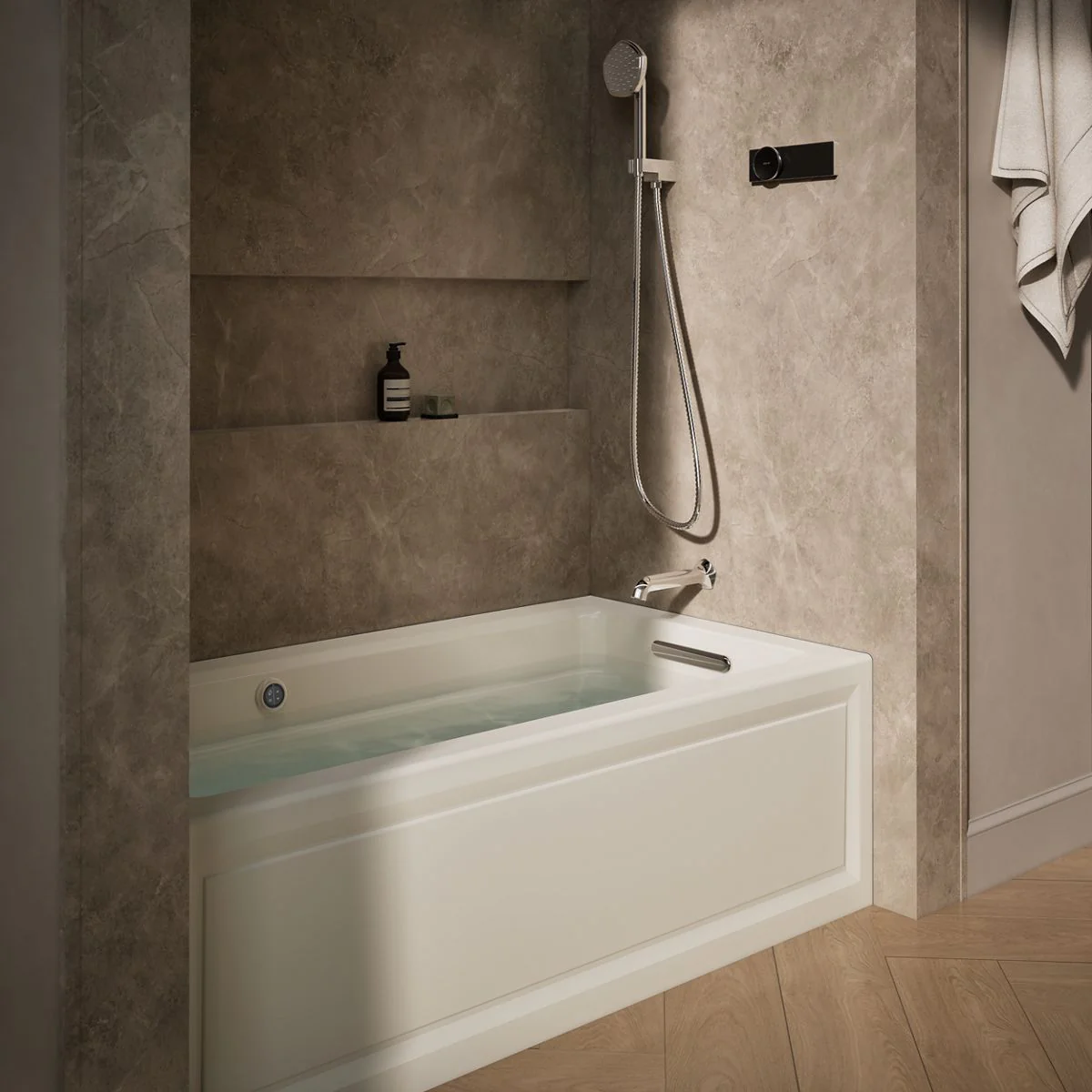 KOHLER K-1122-GHRAW Archer 60" x 32" alcove Heated BubbleMassage air bath with Bask heated surface, right drain - Image 24