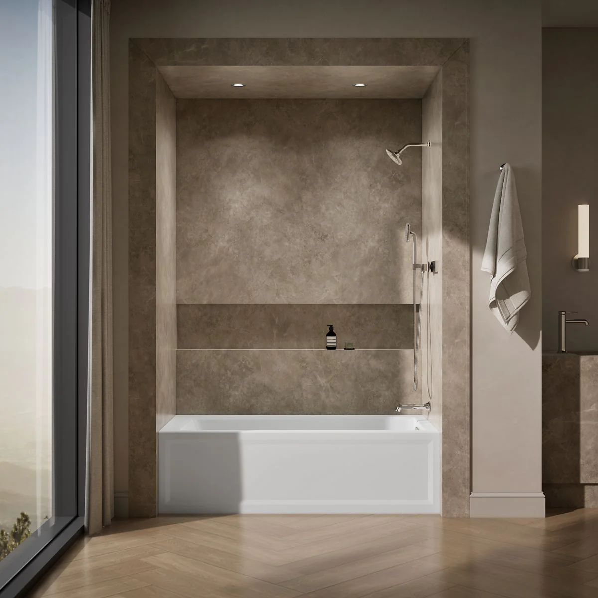 KOHLER K-1948-RA Archer 66" x 32" alcove bath, right drain - Image 11