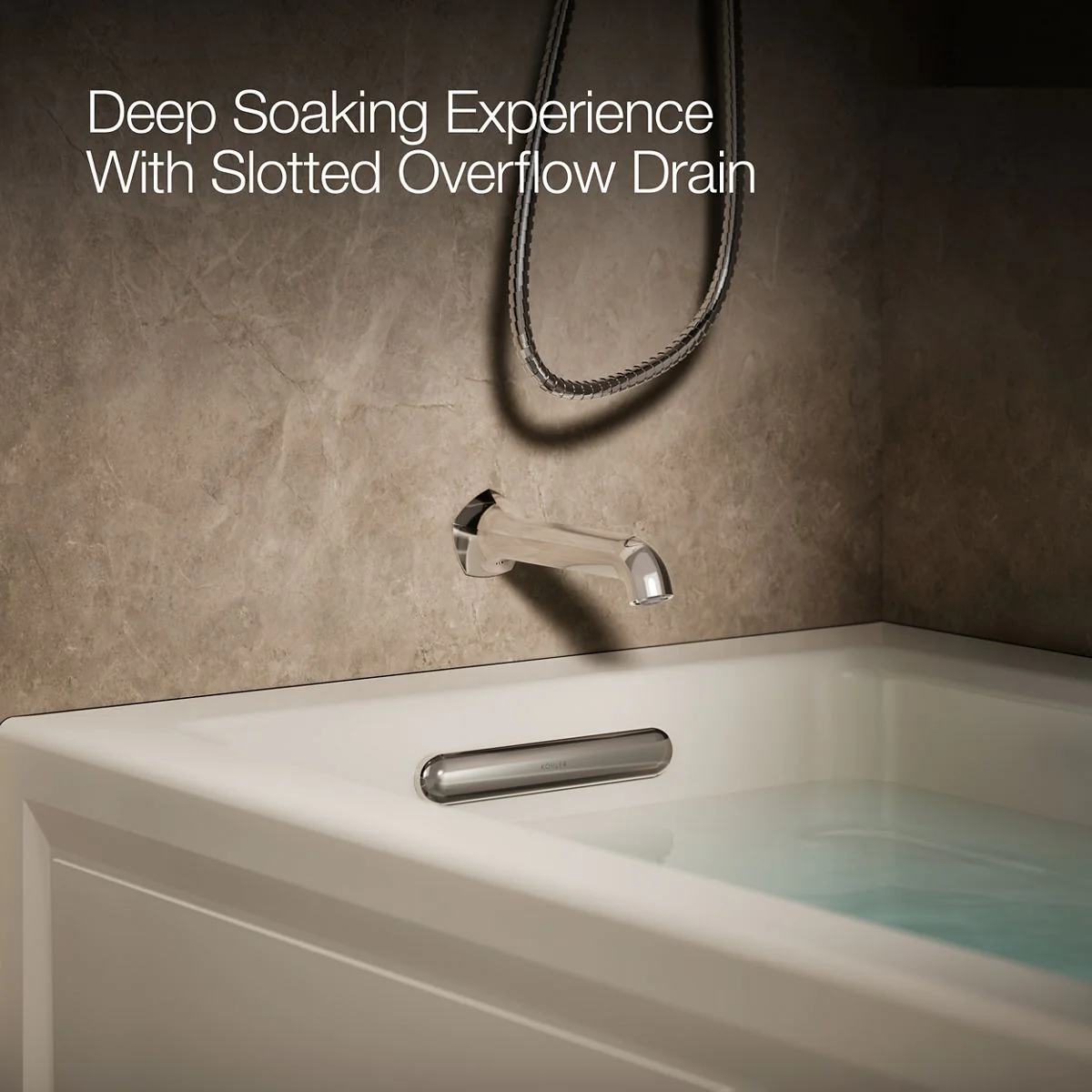 KOHLER K-1949-LAW Archer 66" x 32" alcove whirlpool bath with Bask heated surface, left drain - Image 25