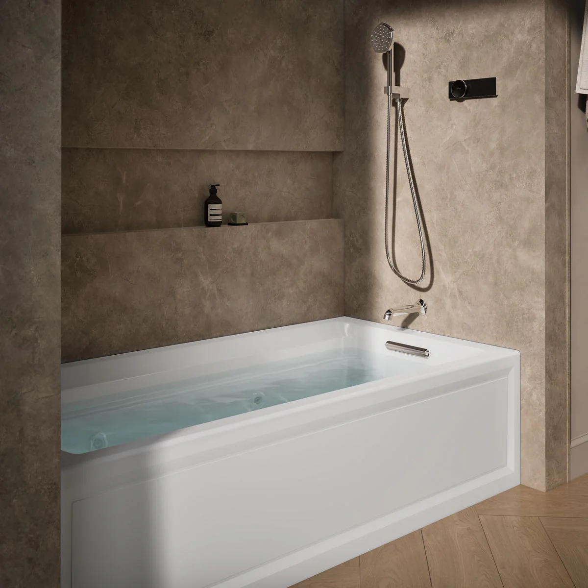 KOHLER K-1124-RA Archer 72" x 36" alcove whirlpool bath, right drain - Image 10