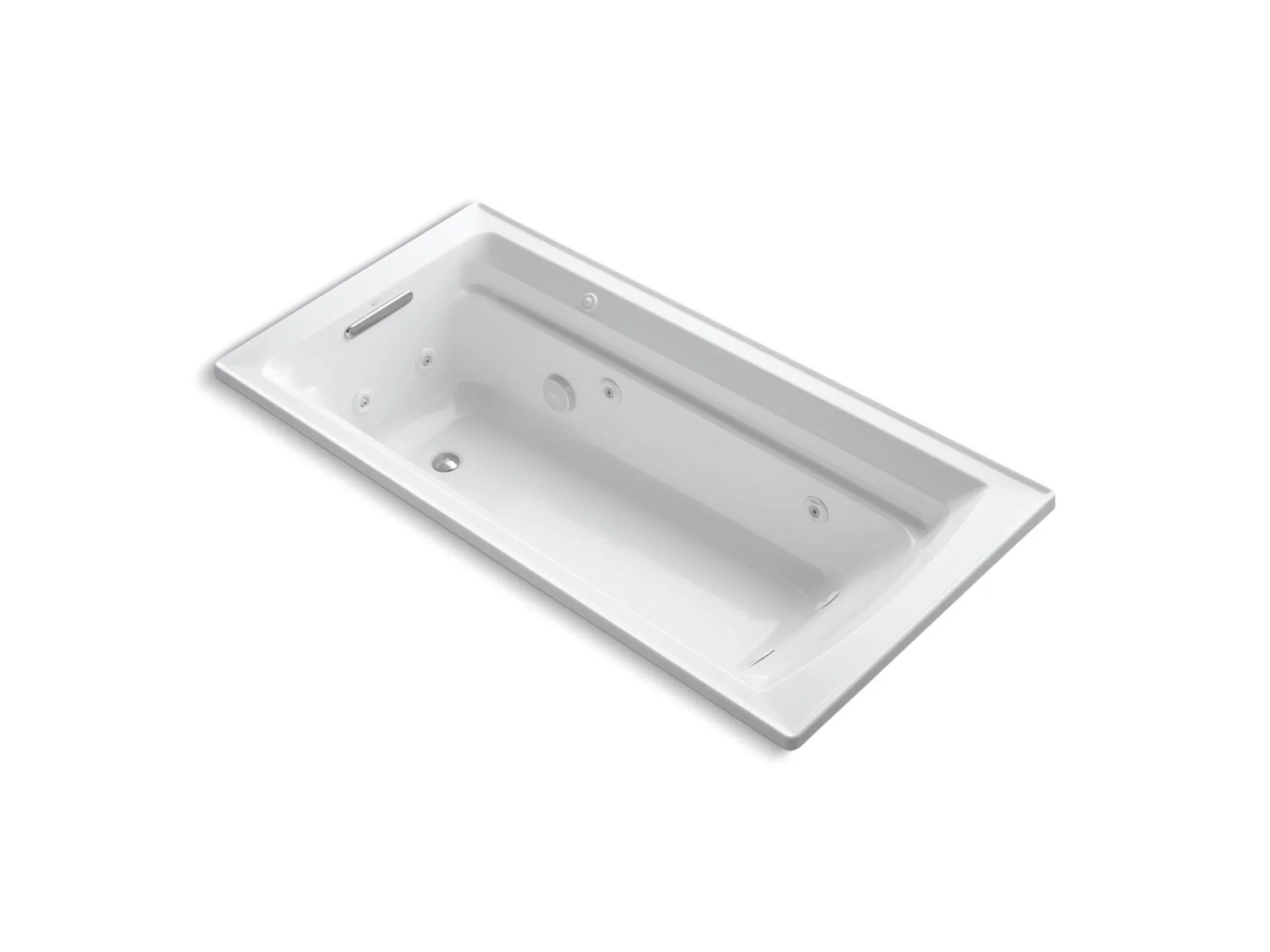 KOHLER K-1124-H Archer 72" x 36" drop-in heated whirlpool bath