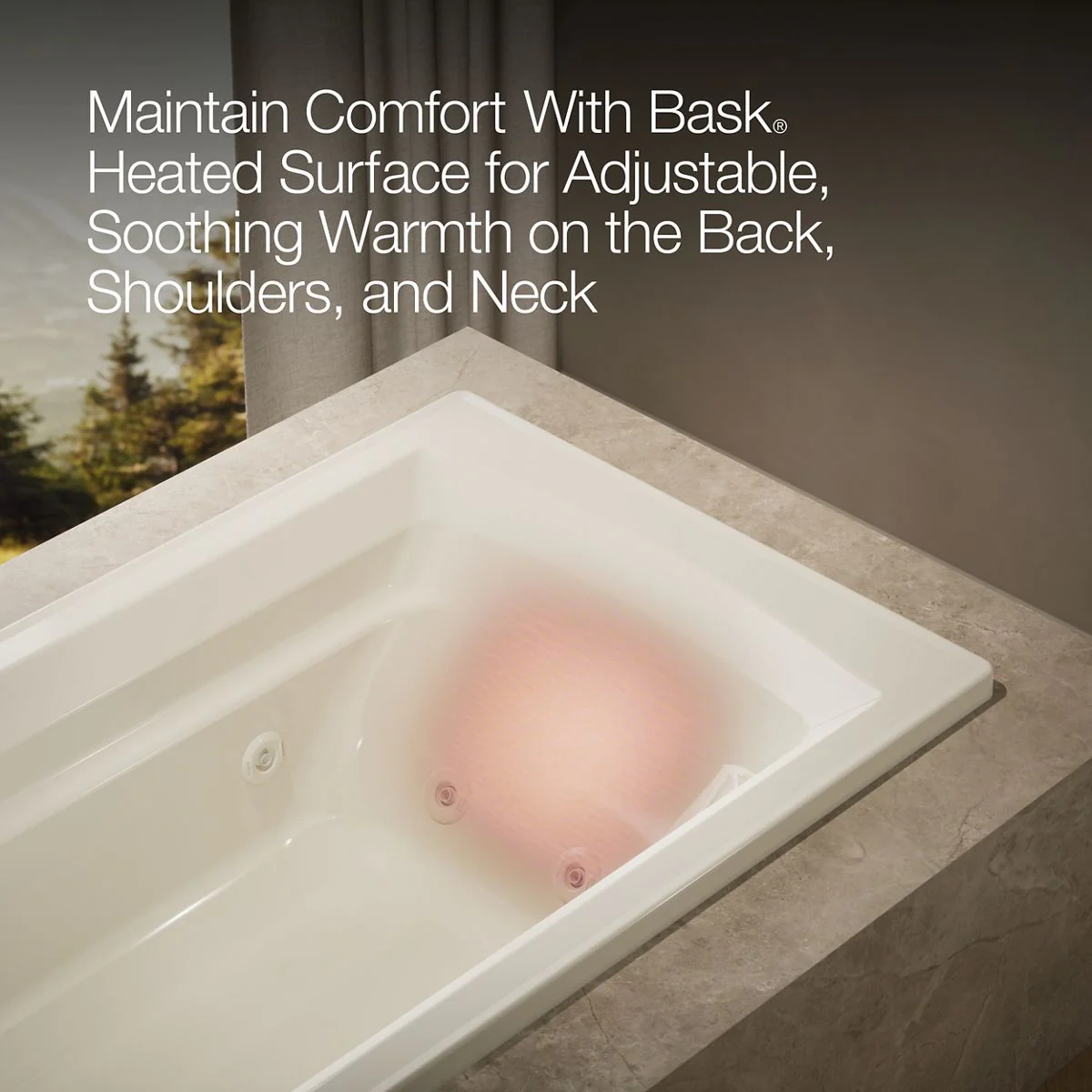 KOHLER K-1124-W1 Archer 72" x 36" drop-in whirlpool bath with Bask heated surface - Image 22