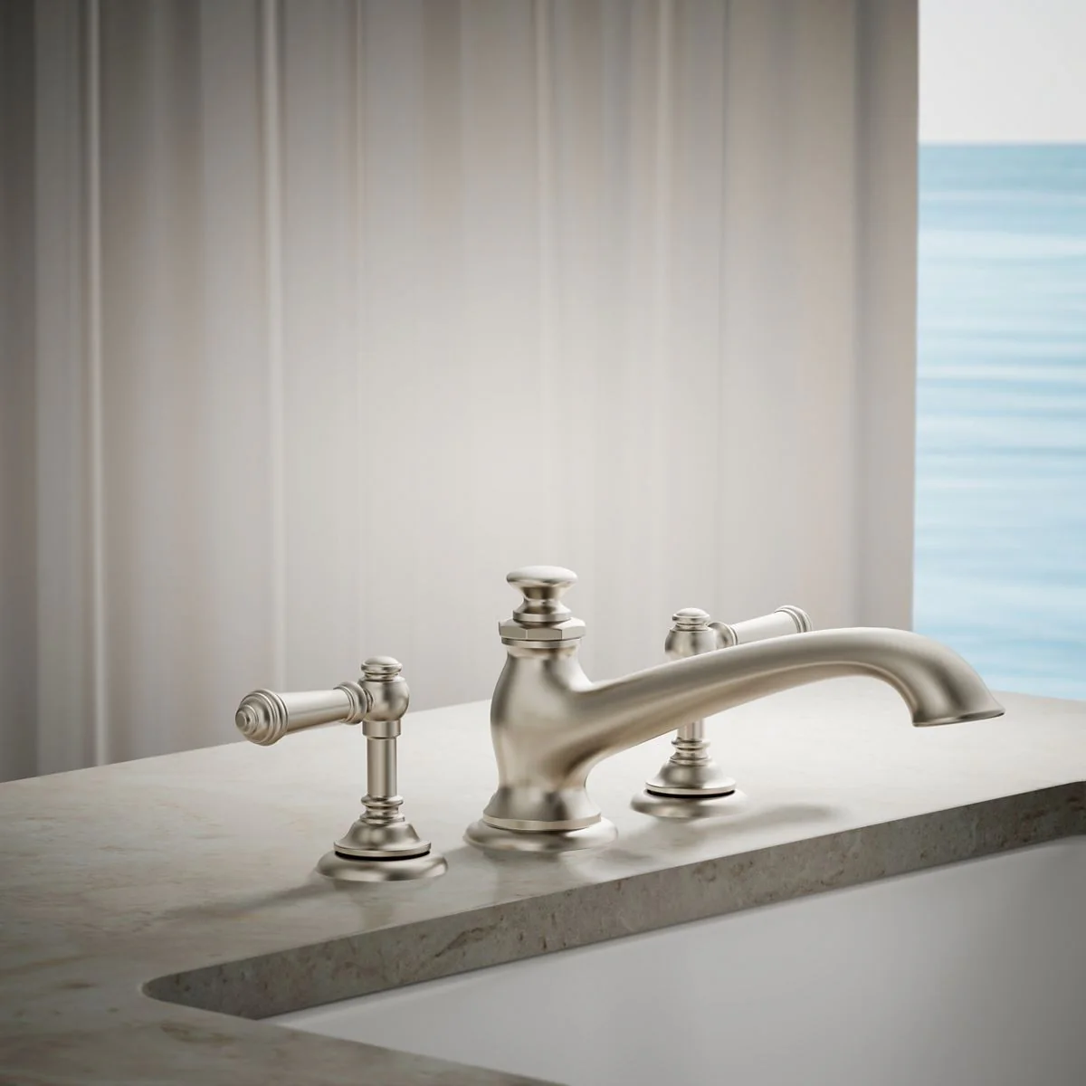 KOHLER K-72777 Artifacts Deck-mount bath spout with flare design - Image 22