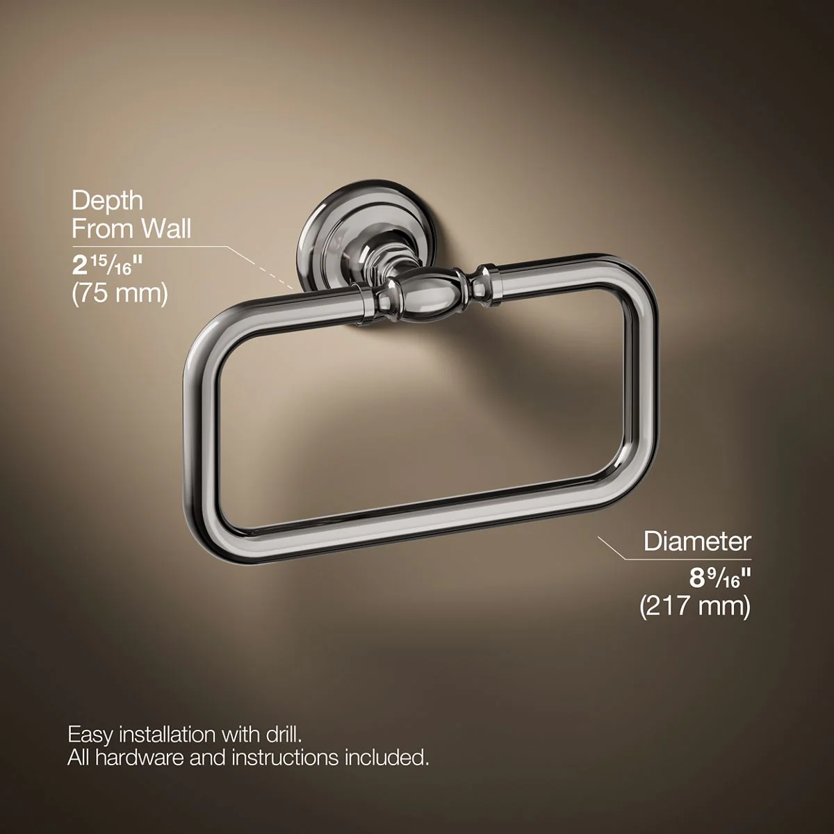 KOHLER K-72571 Artifacts Towel ring - Image 49
