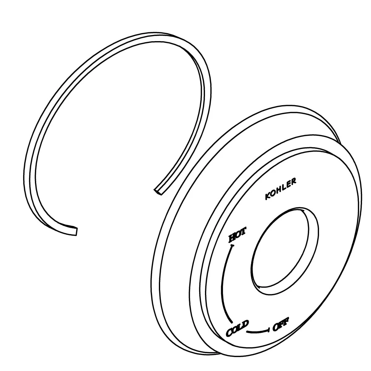 KOHLER K-1073143 Assembly, Escutcheon