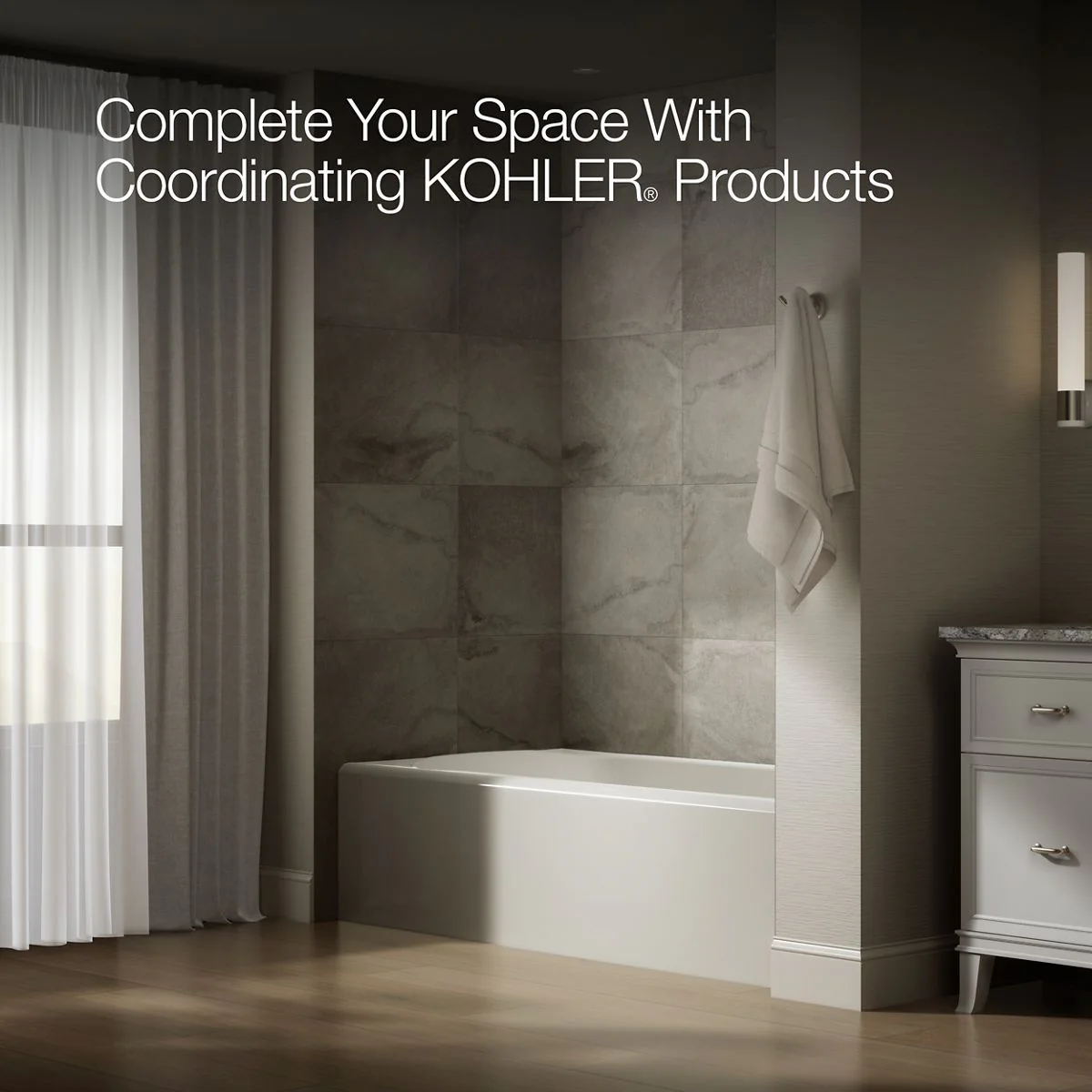 KOHLER K-25834-RA Avec 72" x 36" alcove bath, right drain - Image 5