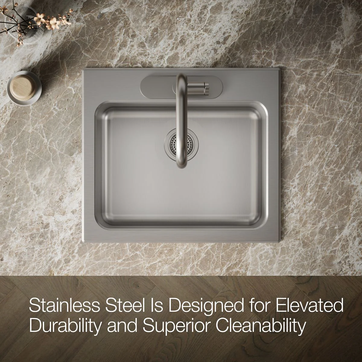 KOHLER K-5798-3 Ballad 25" top-mount single-bowl utility sink - Image 4