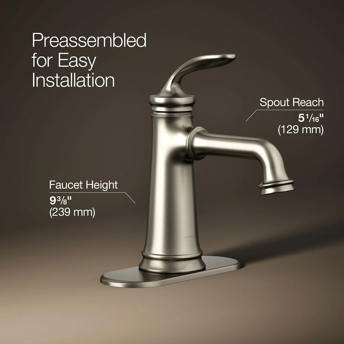 KOHLER K-27379-4N Bellera Single-handle bathroom sink faucet, 0.5 gpm - Image 11
