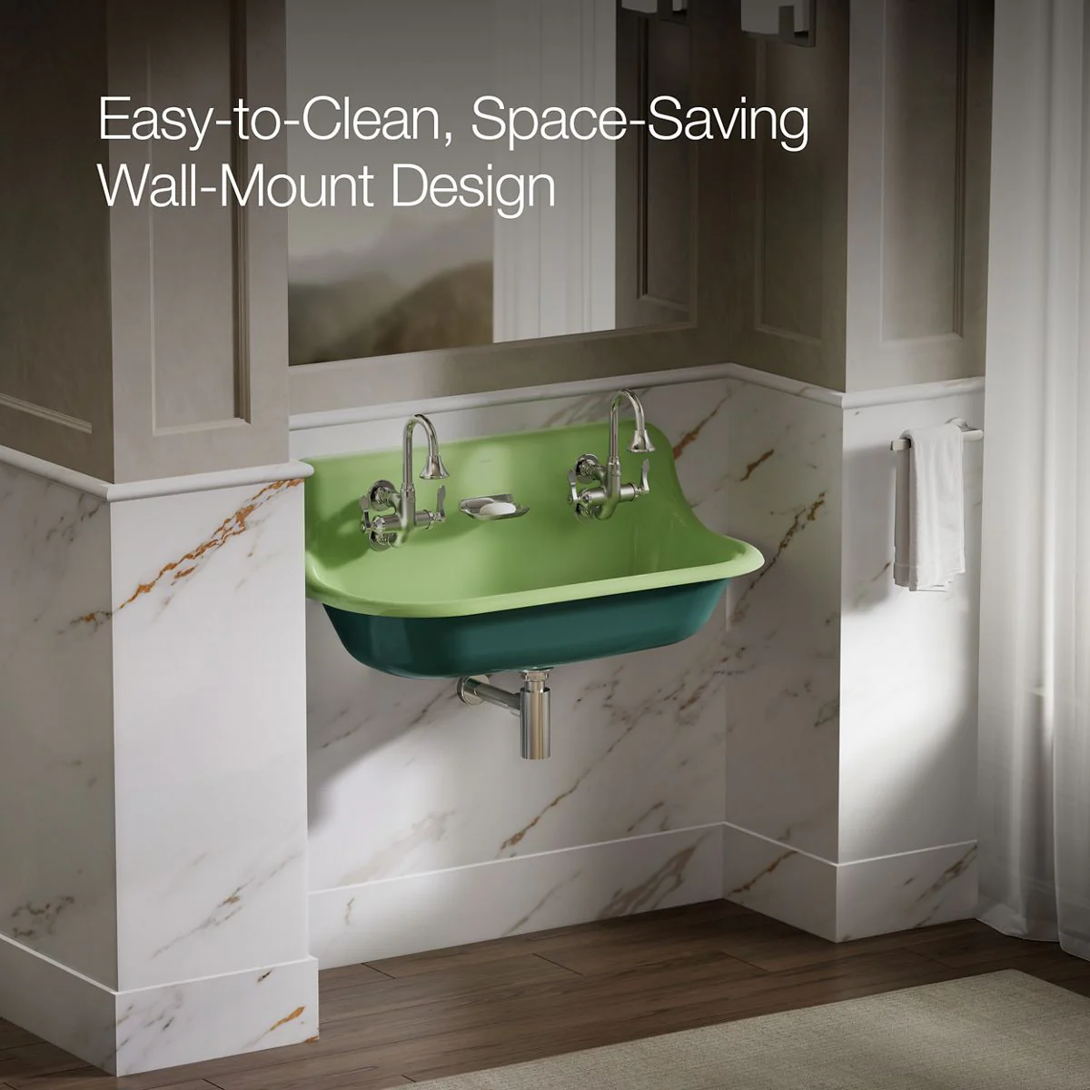 KOHLER K-3200-PAT Brockway 36" wall-mount utility sink - Image 12