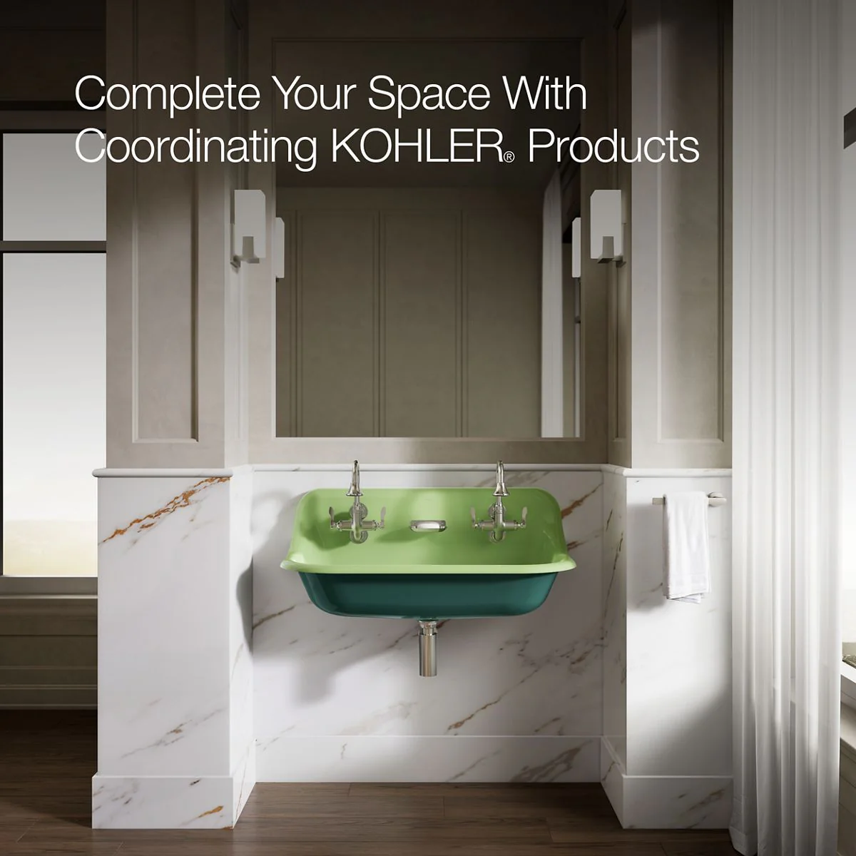 KOHLER K-3200-PAT Brockway 36" wall-mount utility sink - Image 13