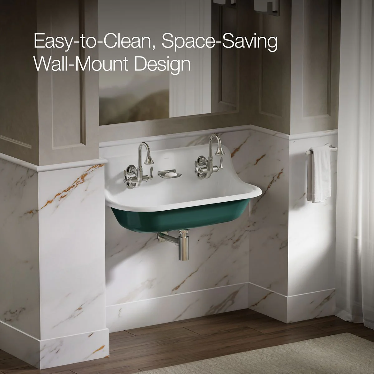 KOHLER K-3200-PAT Brockway 36" wall-mount utility sink - Image 17